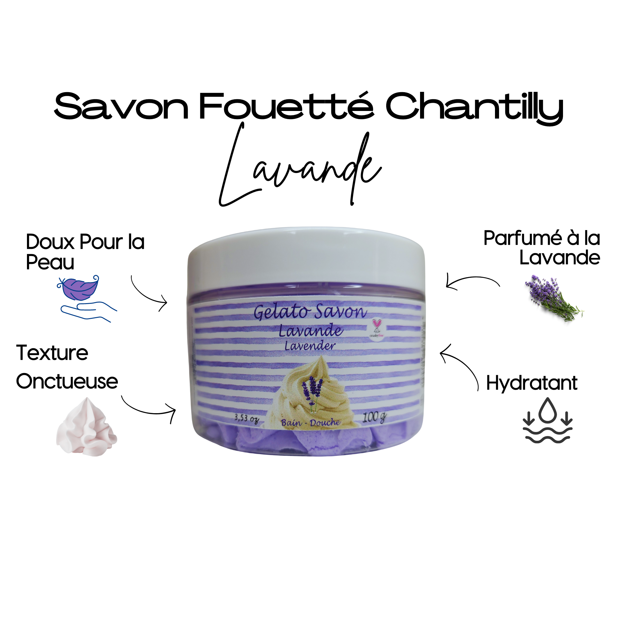 Savon Fouetté Chantilly - Lavande