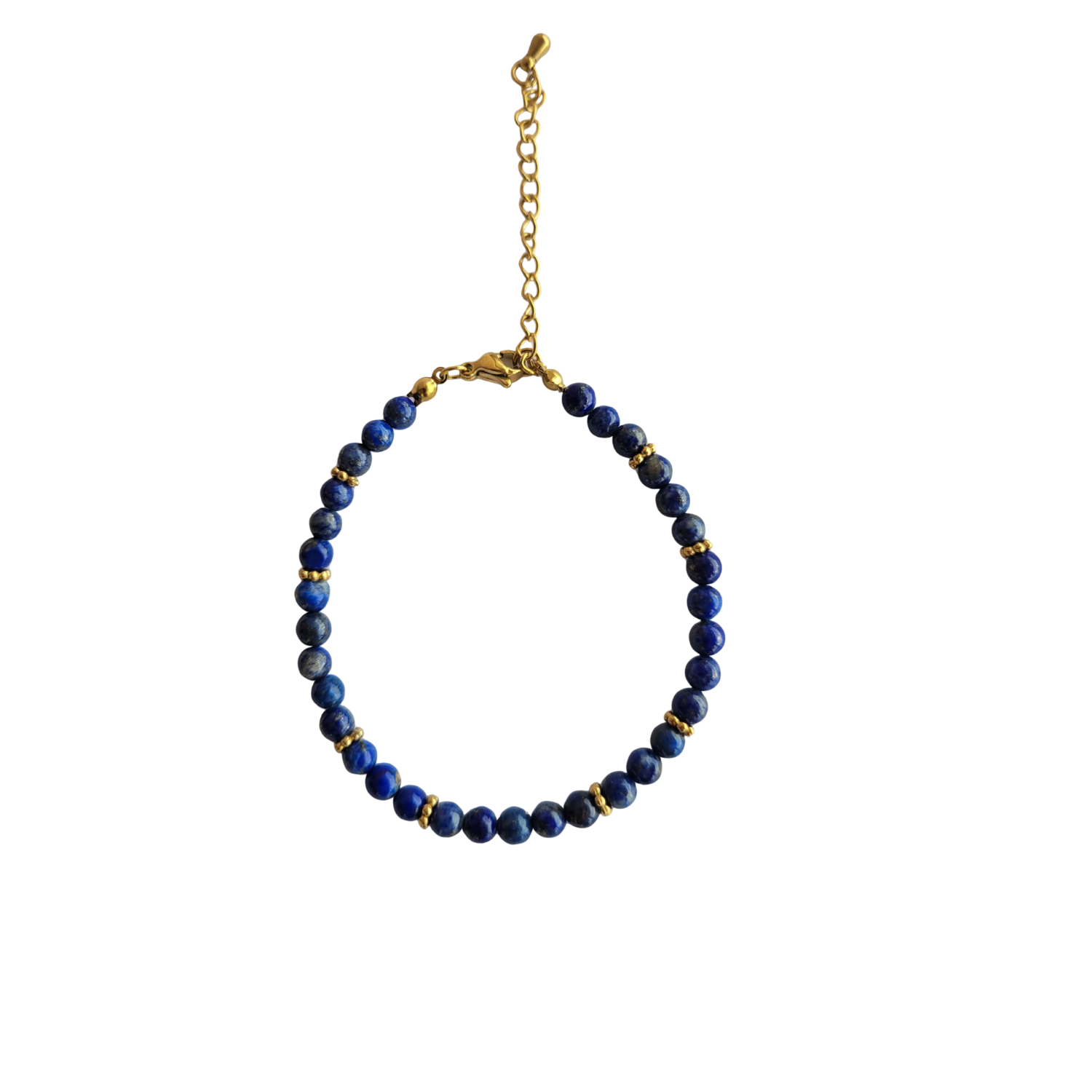 Bracelet Halo doré Lapis Lazuli – Élégance & Énergie