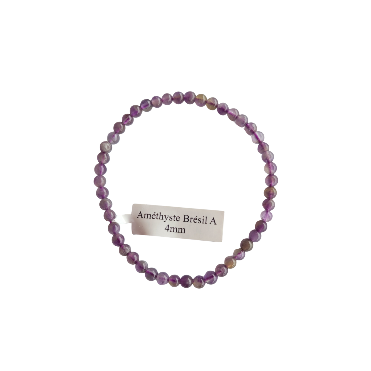 Bracelet Boules 04 mm en Améthyste
