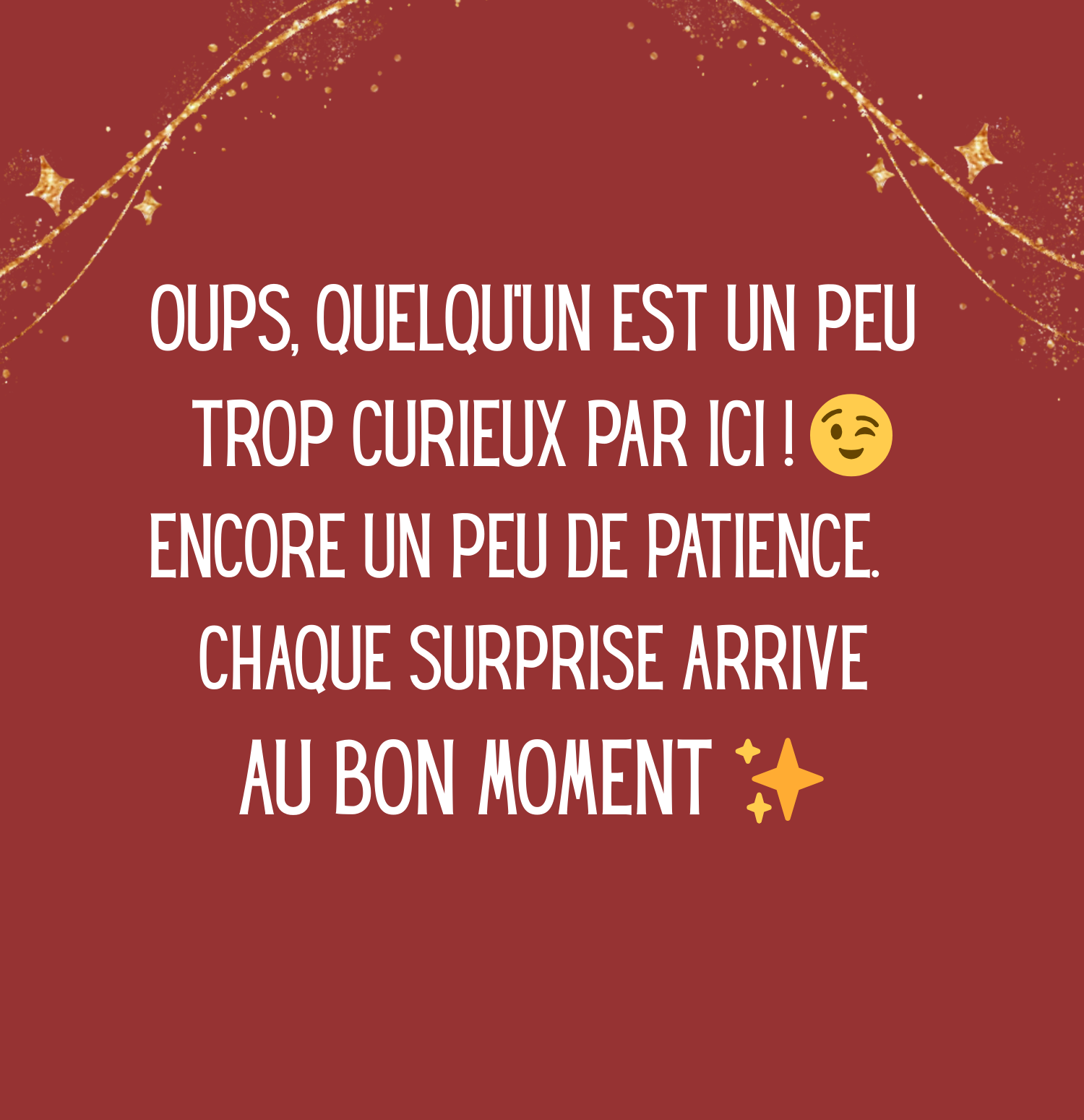 Oups, Quelqu'un est un peu trop curieux ici !