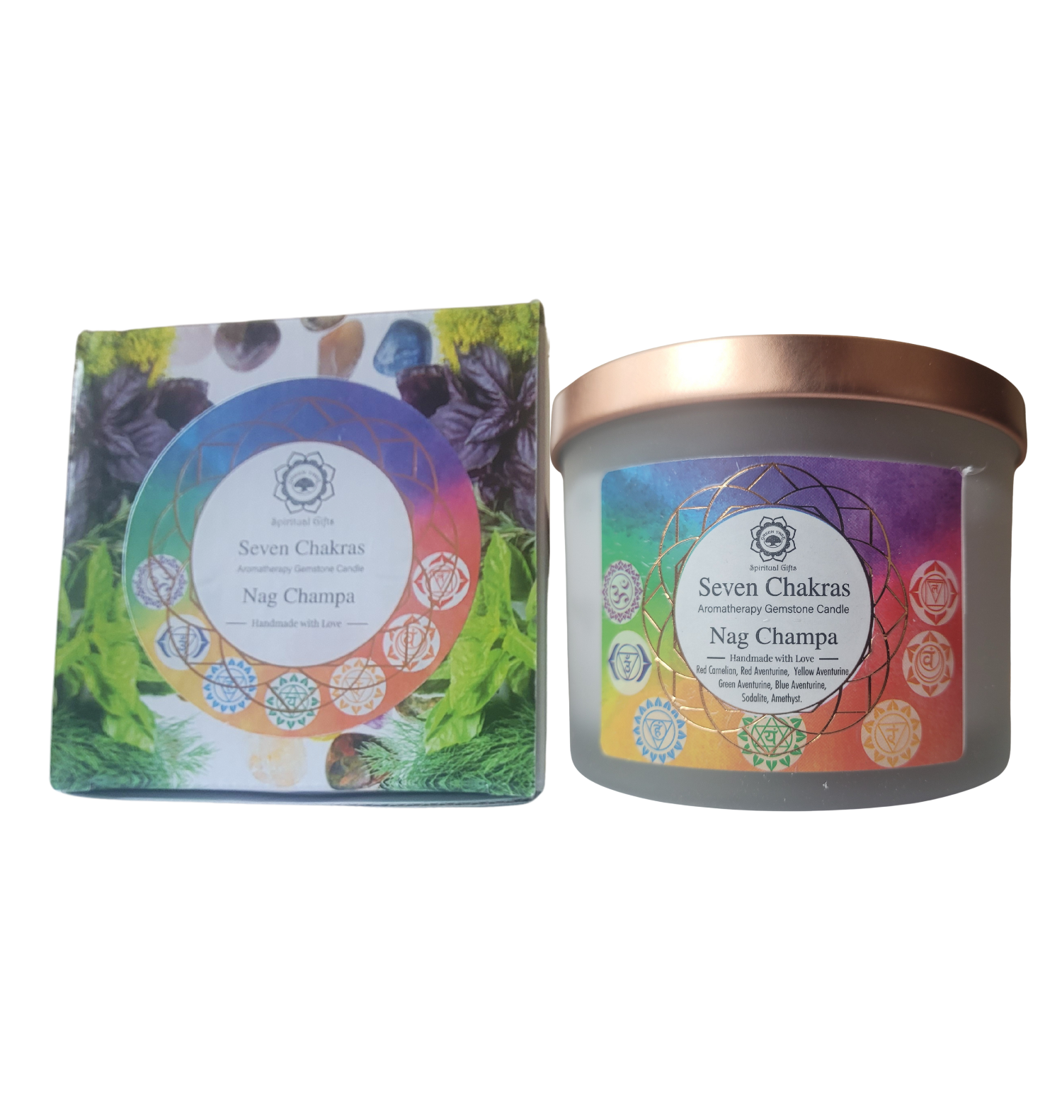 Vela de los 7 Chakras con Nag Champa – Green Tree