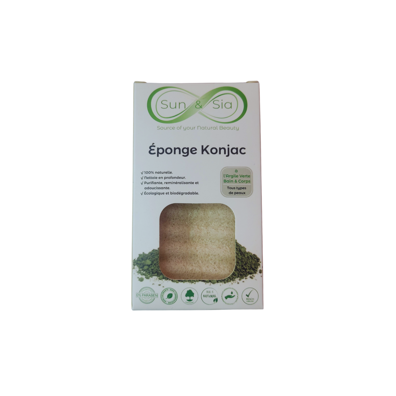 Esponja Konjac Natural – 100% Natural para Rostro y Cuerpo