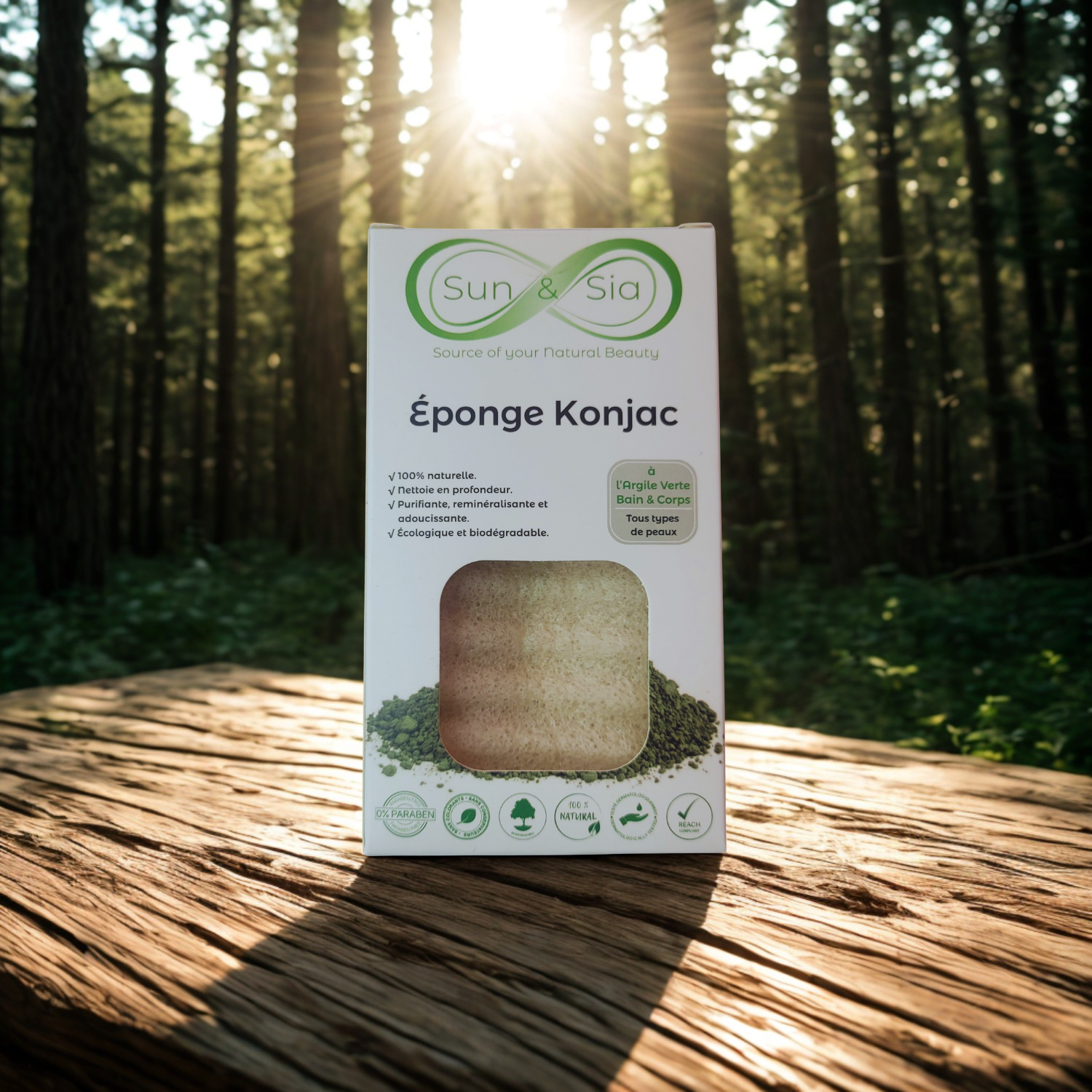 Esponja Konjac Natural – 100% Natural para Rostro y Cuerpo