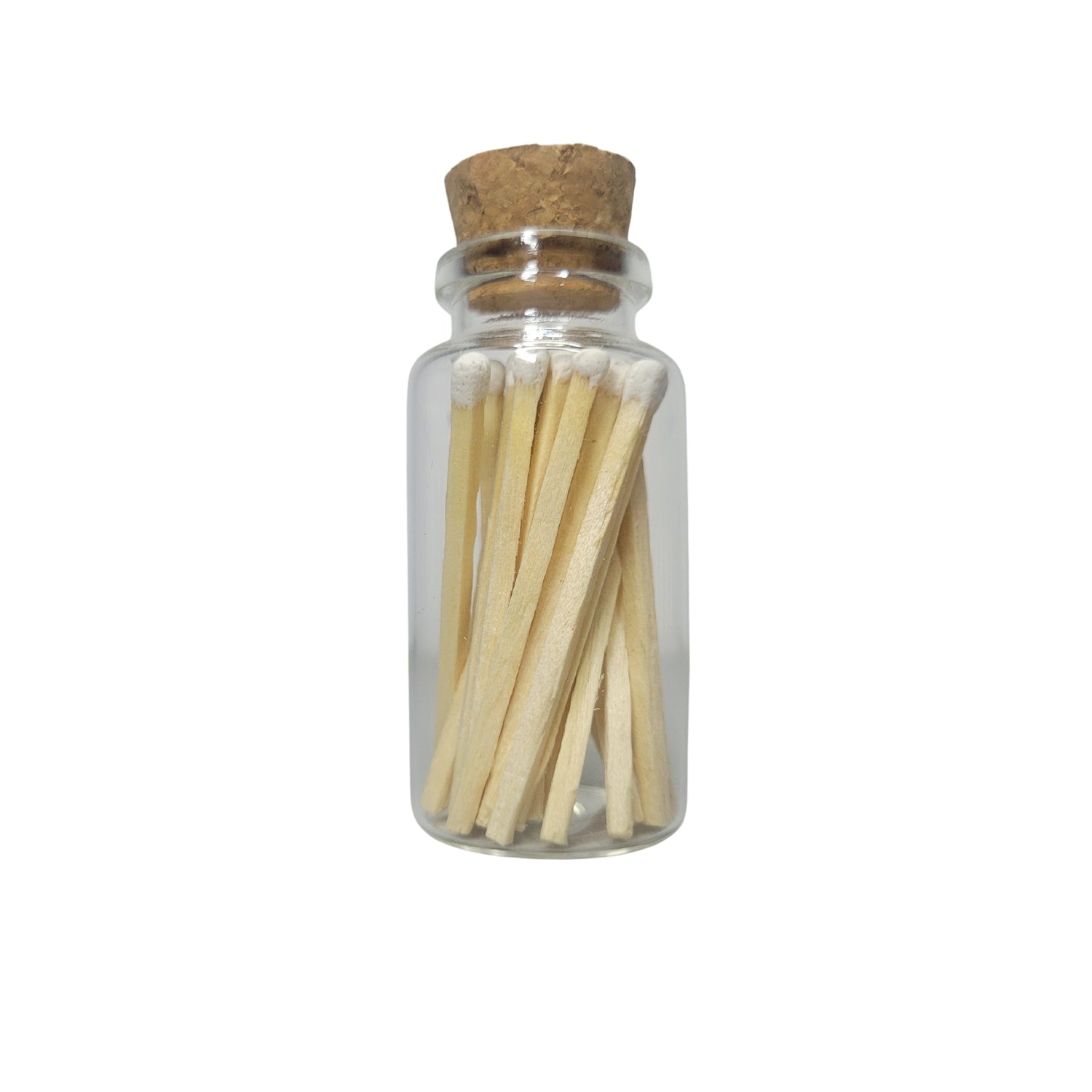 Allumettes Colorées en Bocal Verre - Blanche