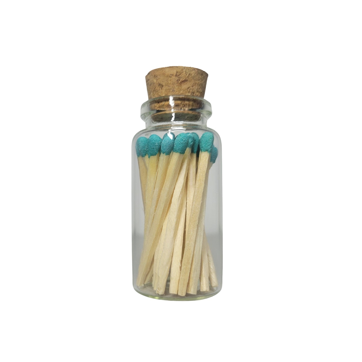 Allumettes Colorées En Bocal en Verre - Bleu Turquoise