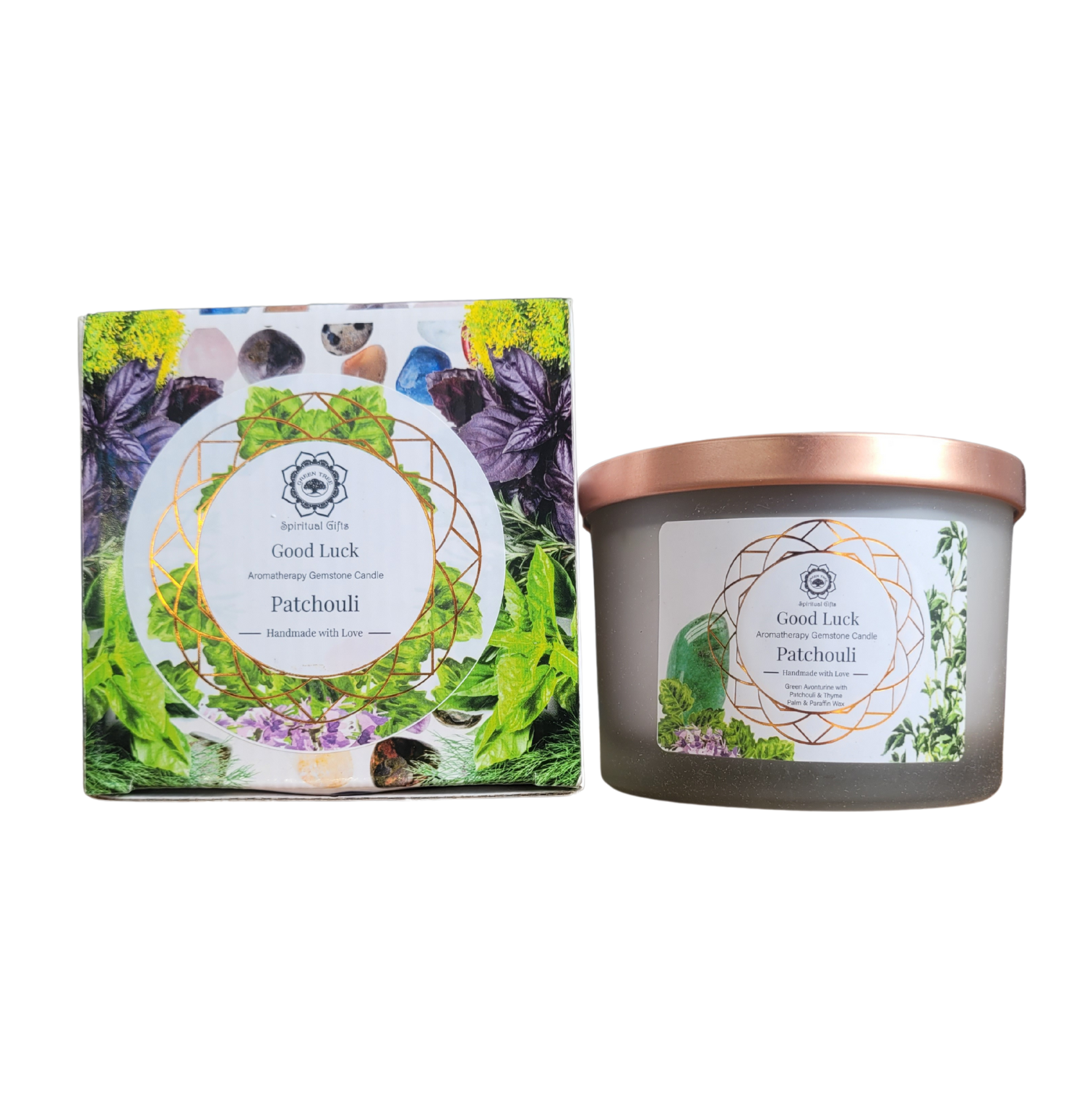 Bougie Green Tree Good Luck - Patchouli