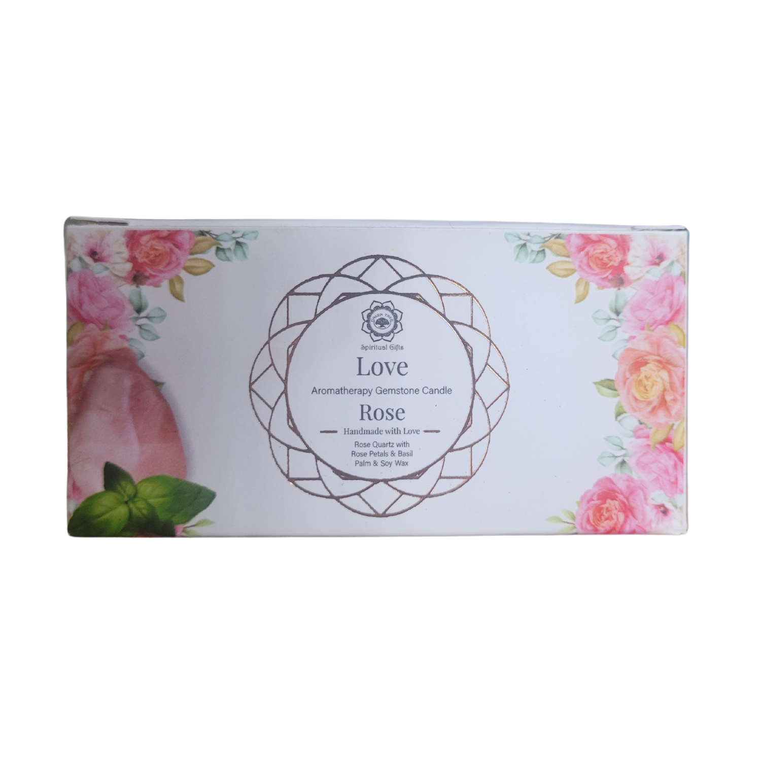 Bougie Green Tree "Amour" Quartz Rose & Rose 70g
