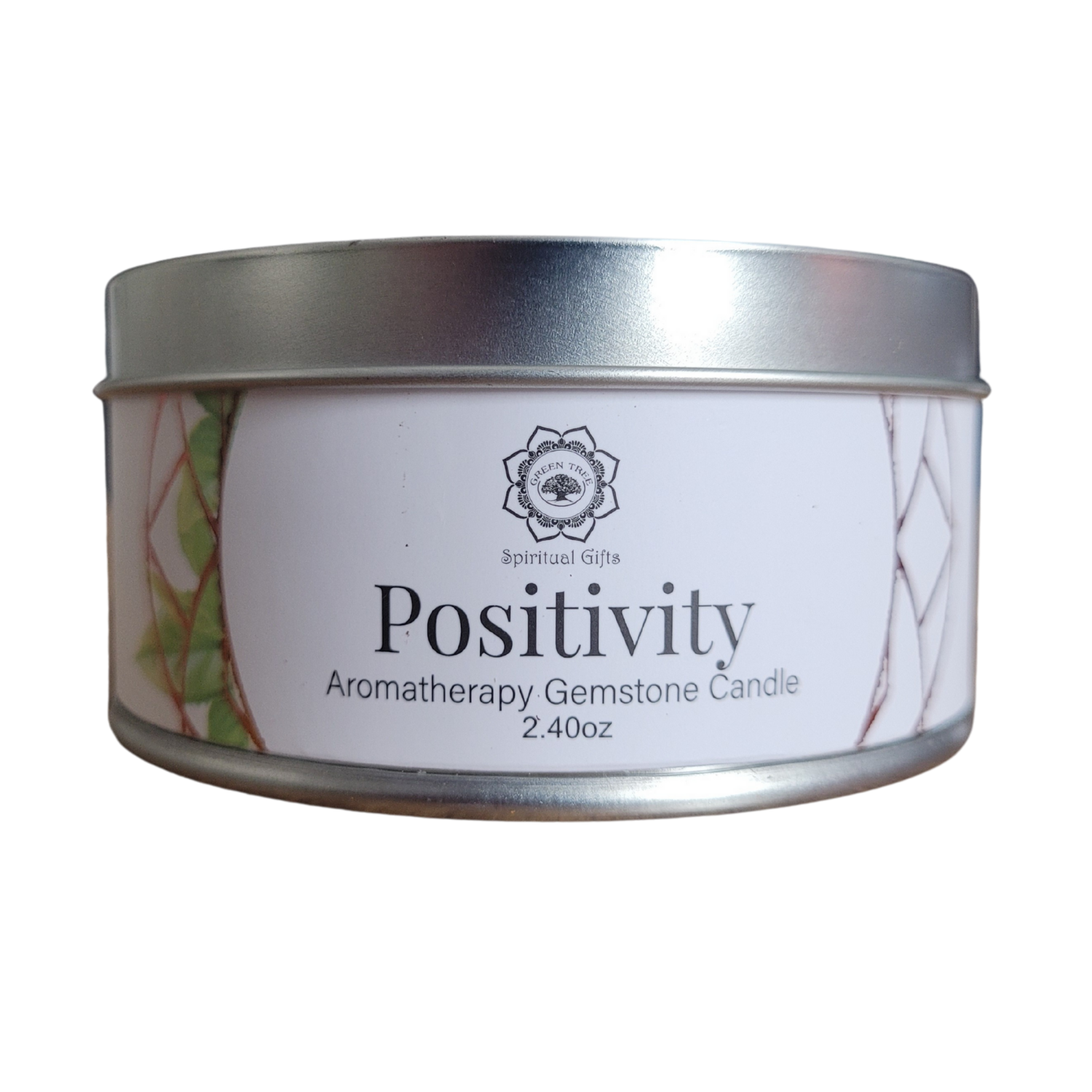Vela "Positividad" de Green Tree, Citrino y Té Verde, 70 g