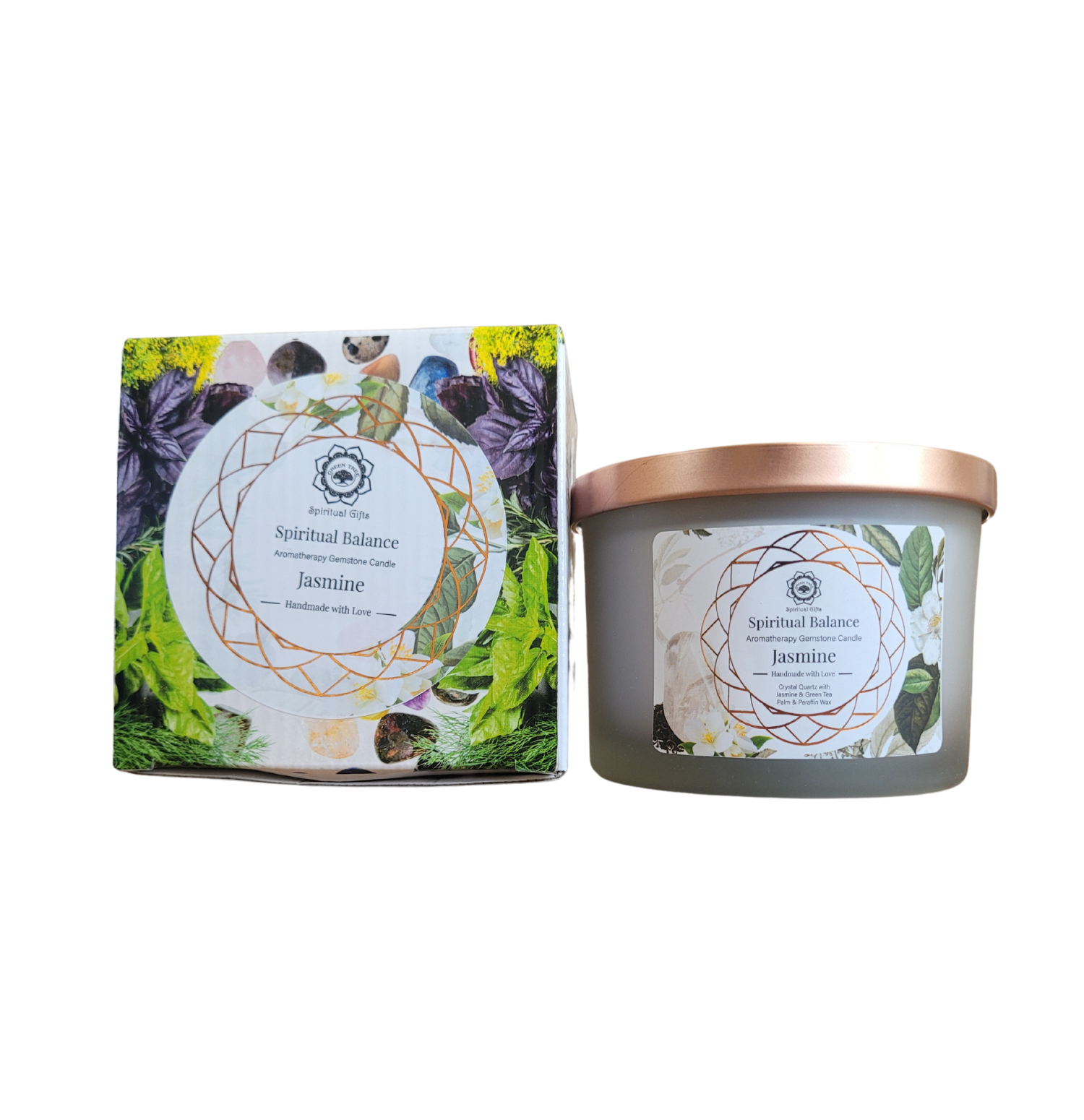 Bougie Green Tree Spiritual Balance - Jasmin