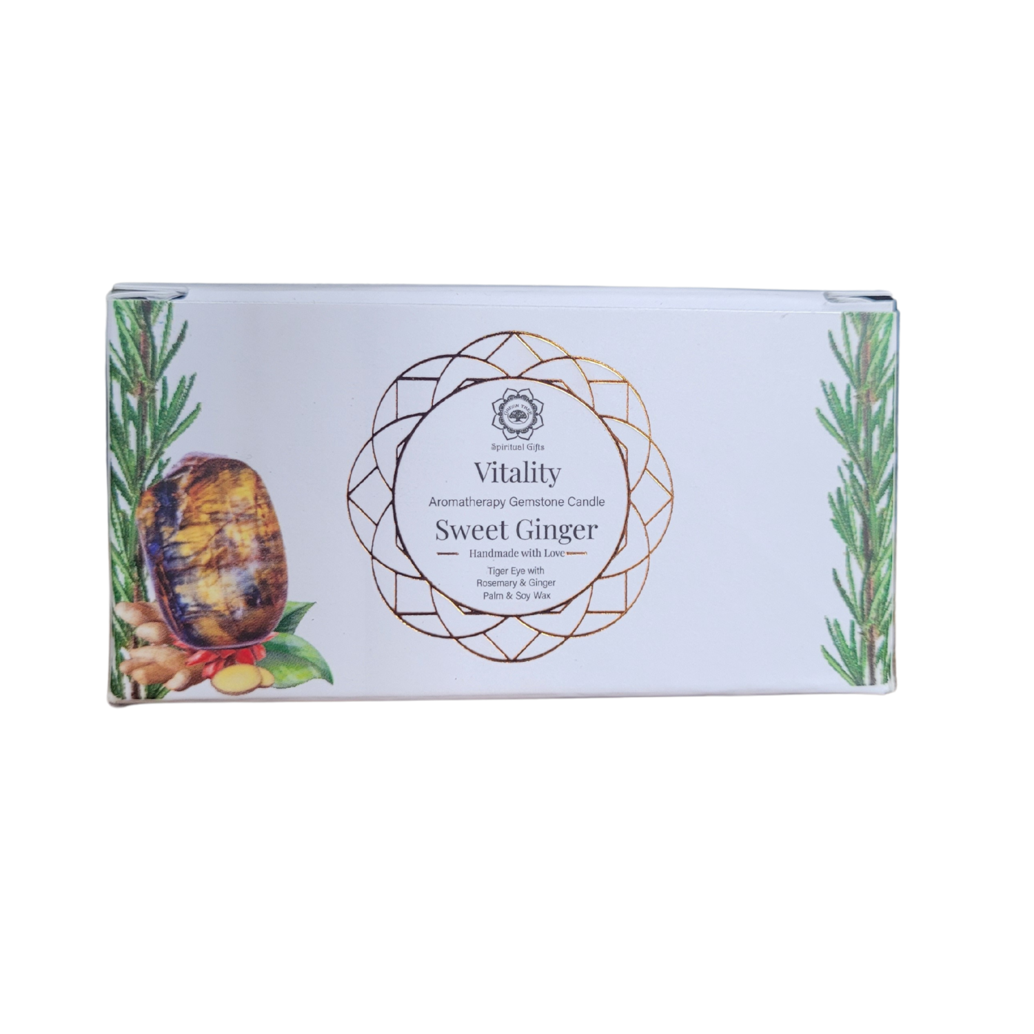 Bougie Green Tree "Vitalité" Œil de Tigre & Gingembre Doux 70g