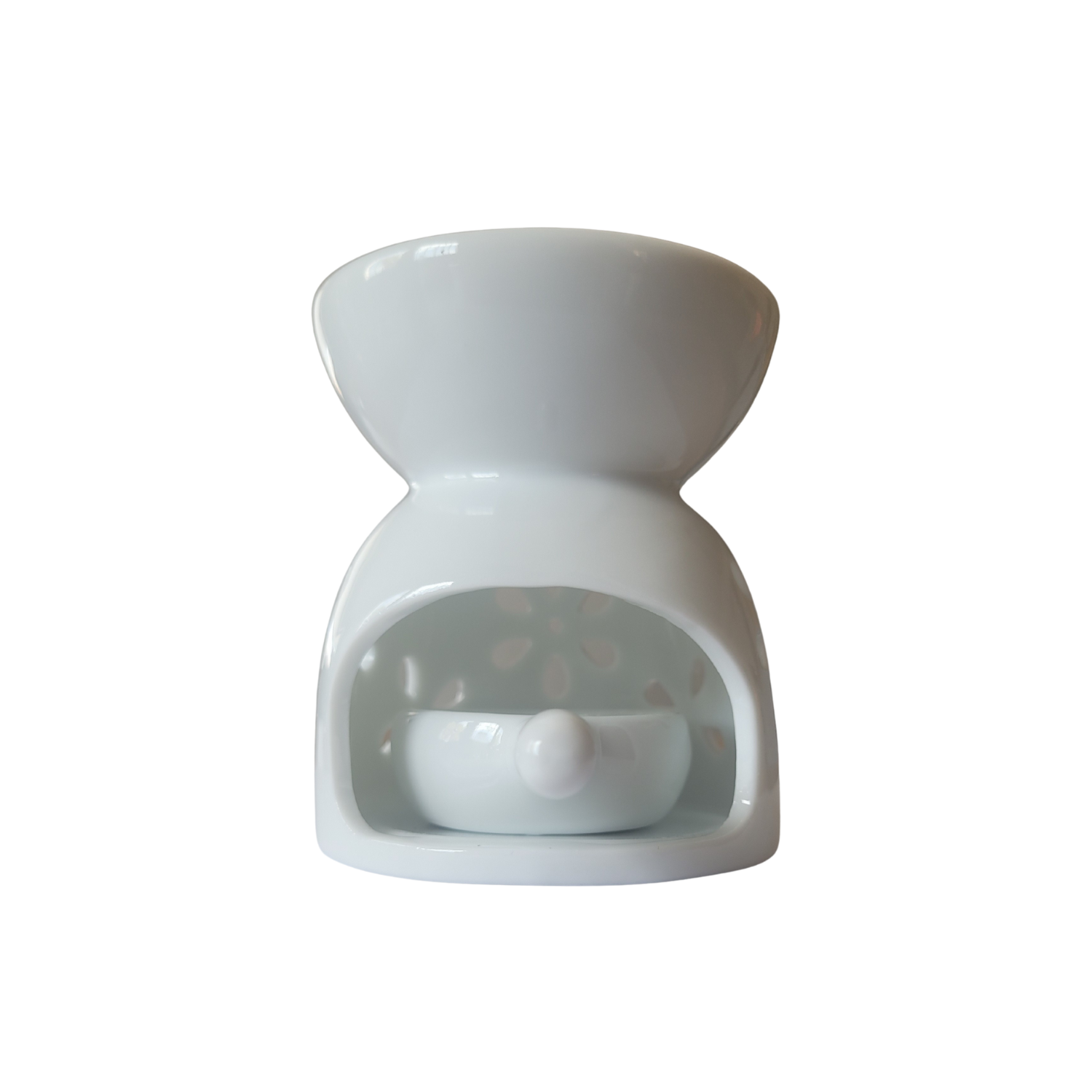 Quemador de aceite de cerámica blanca – 8 cm