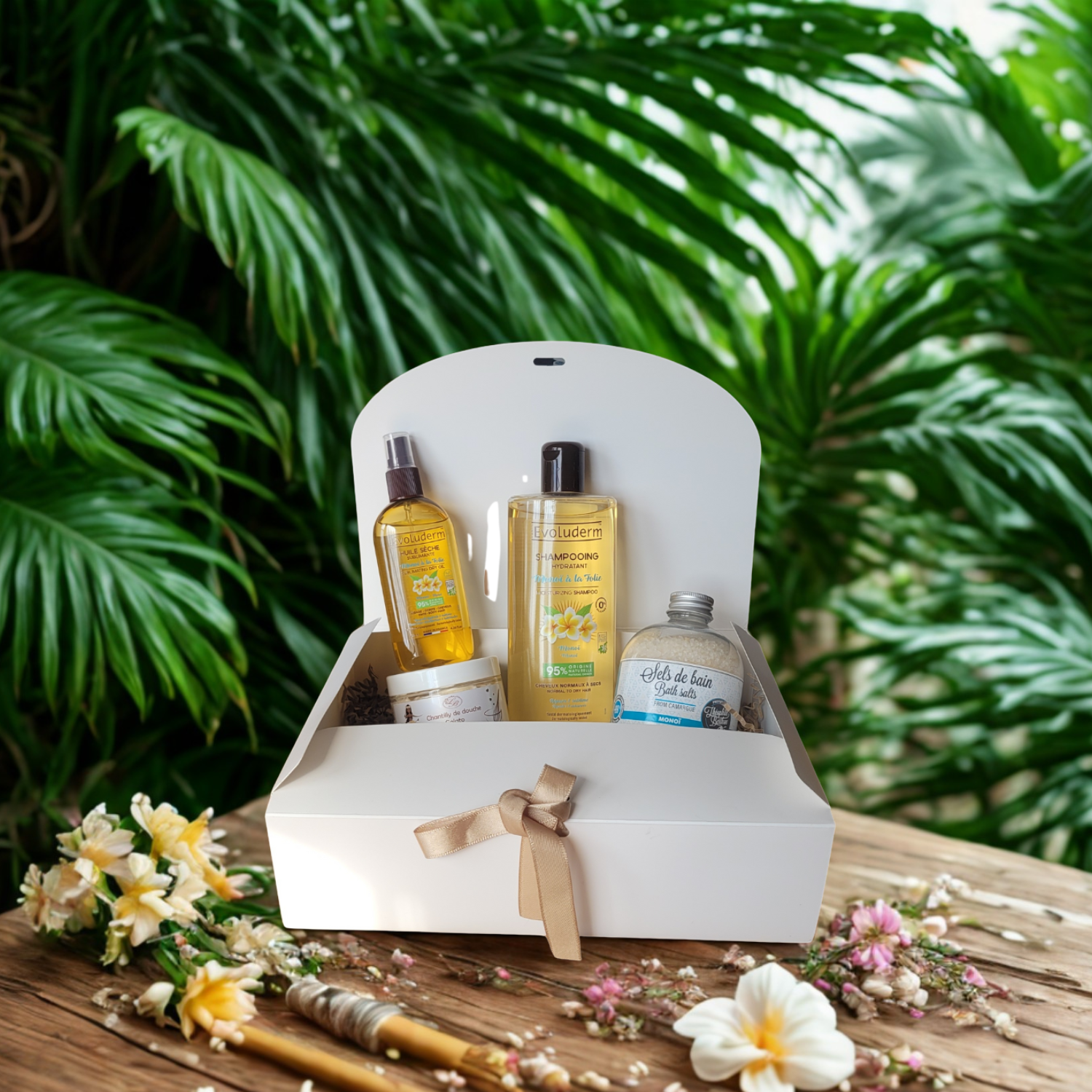 Coffret Cadeau Passion MonoĂŻ â Rituel BeautĂ© Exotique & Hydratant