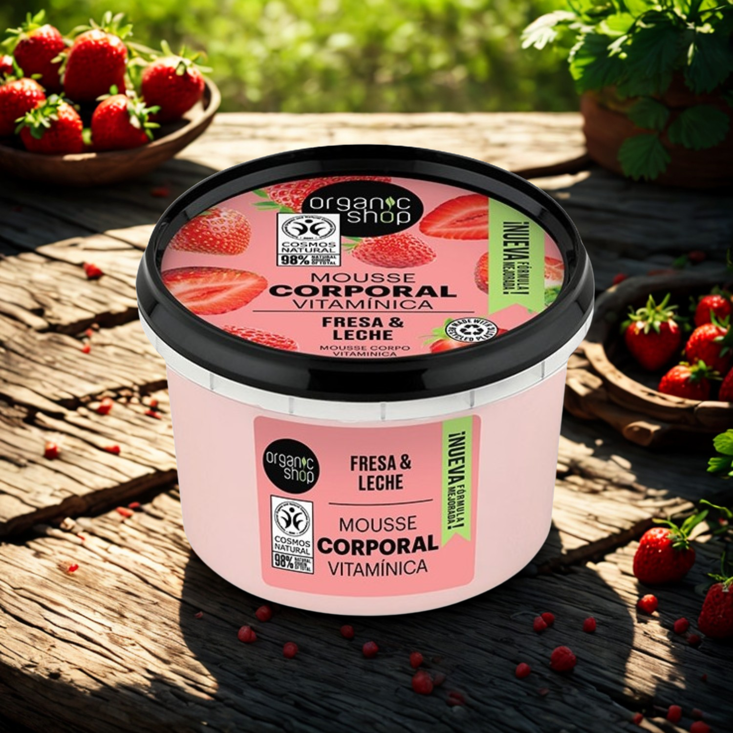 Mousse Corporelle Vitaminée Fraise & Lait