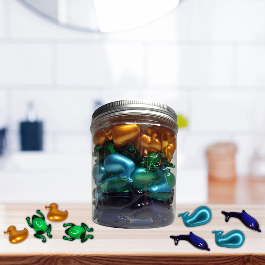 Boîte Cadeau 60 Perles de Bain Animaux