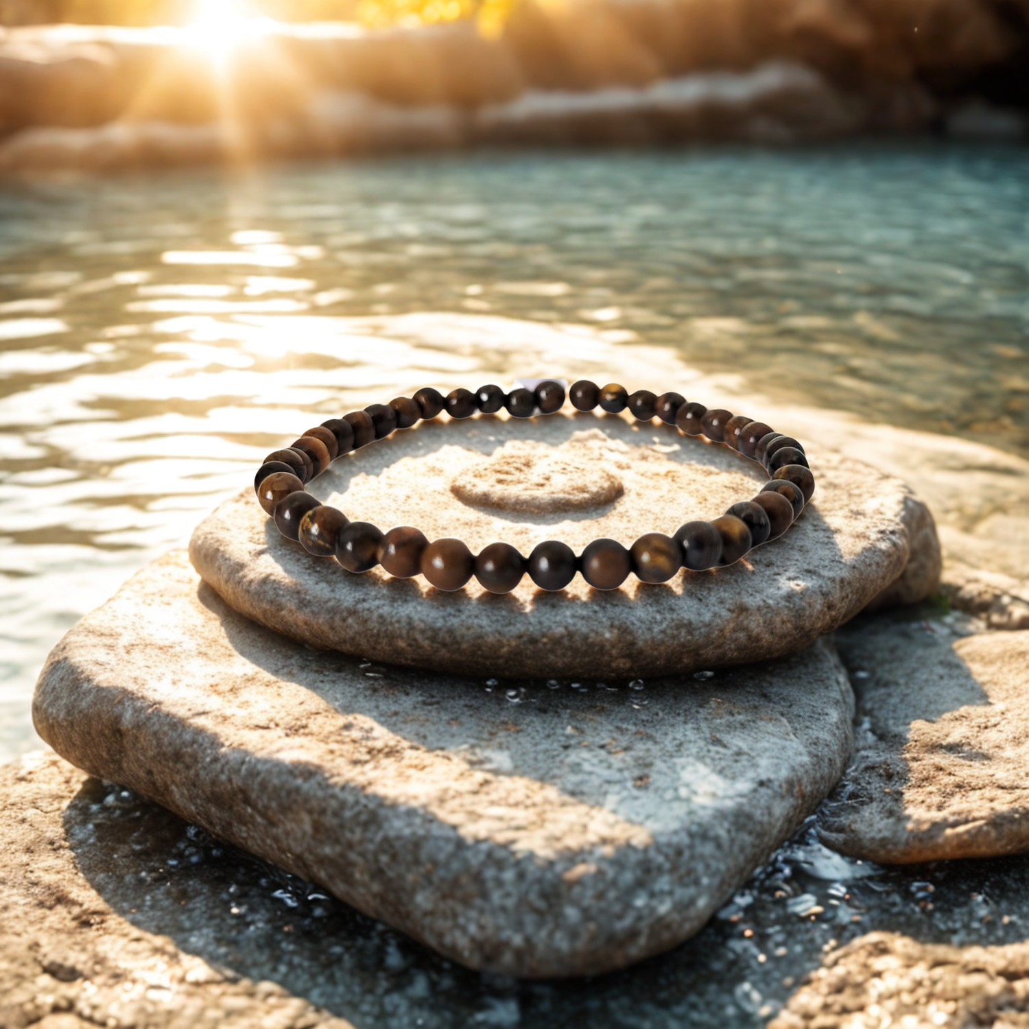 Bracelet Boule 04 mm Œil de Tigre