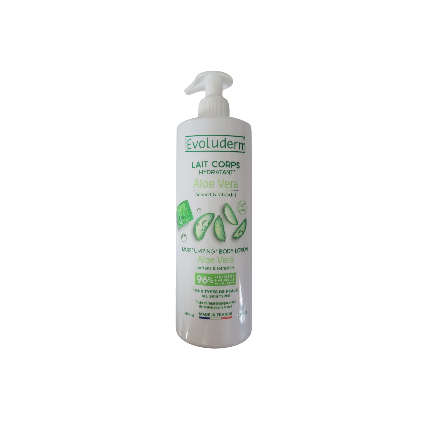 Lait Corps Hydratant Aloe Vera Evoluderm - 500ml