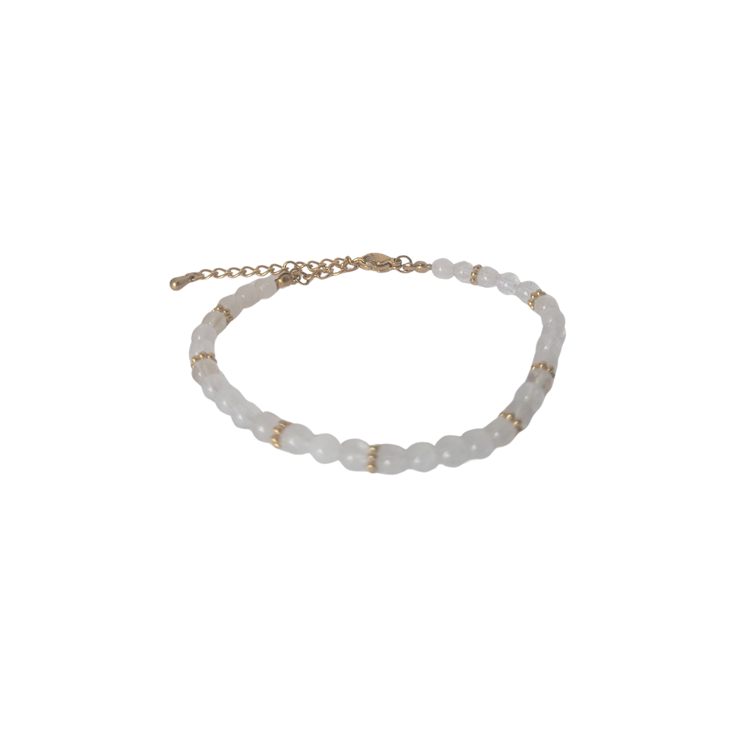 Bracelet Halo Doré Cristal de Roche – Pureté & Énergie Positive