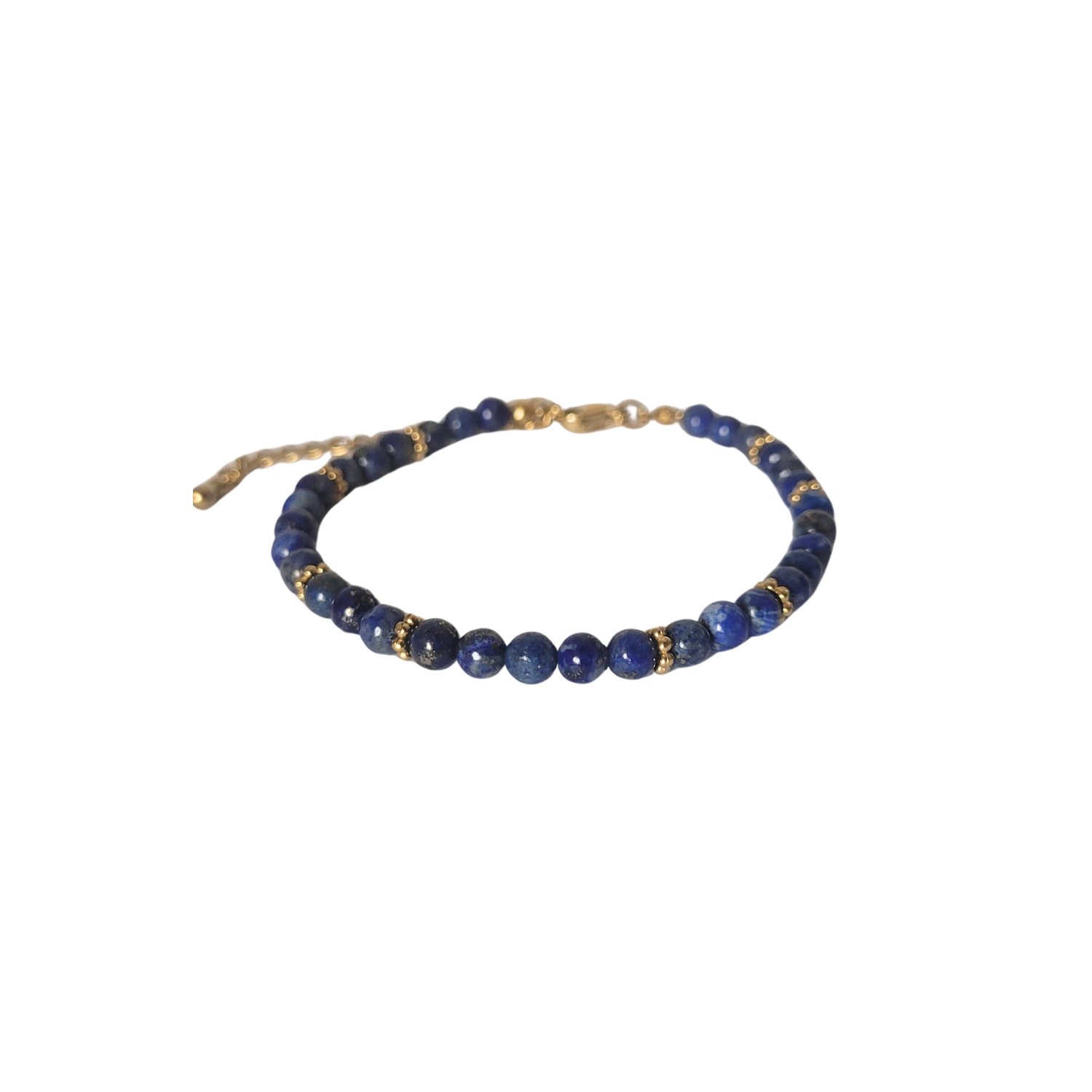 Bracelet Halo doré Lapis Lazuli – Élégance & Énergie