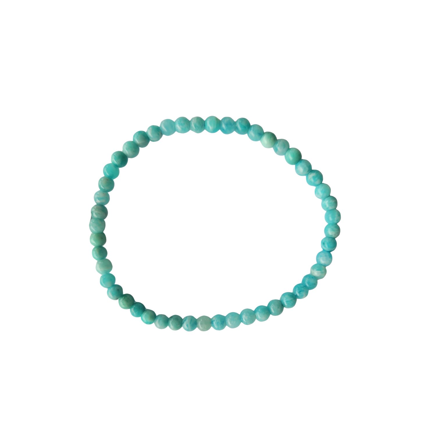 Bracelet Boules Amazonite 4 mm – Qualité AA