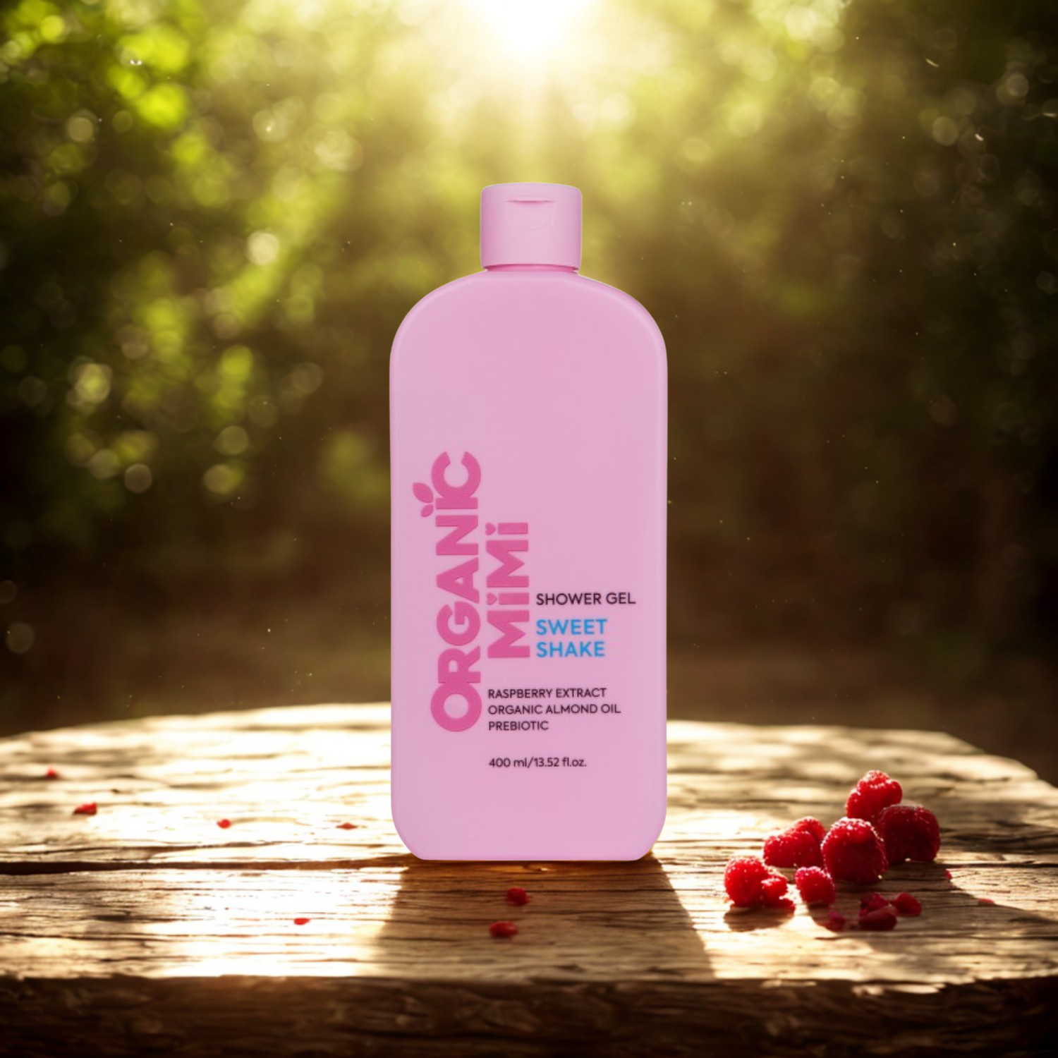 Gel Douche Sweet Shake – Framboise & Amande Bio (400 ml)