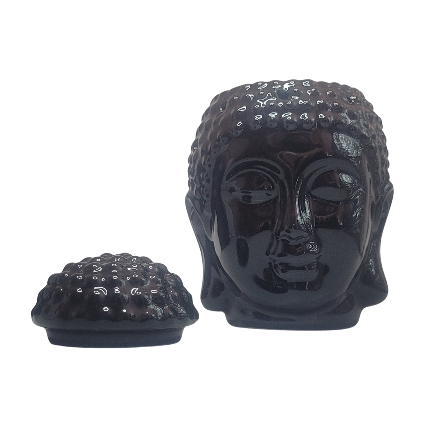 Quemador de Aceite o Cera – Cabeza de Buda Negra Armonía
