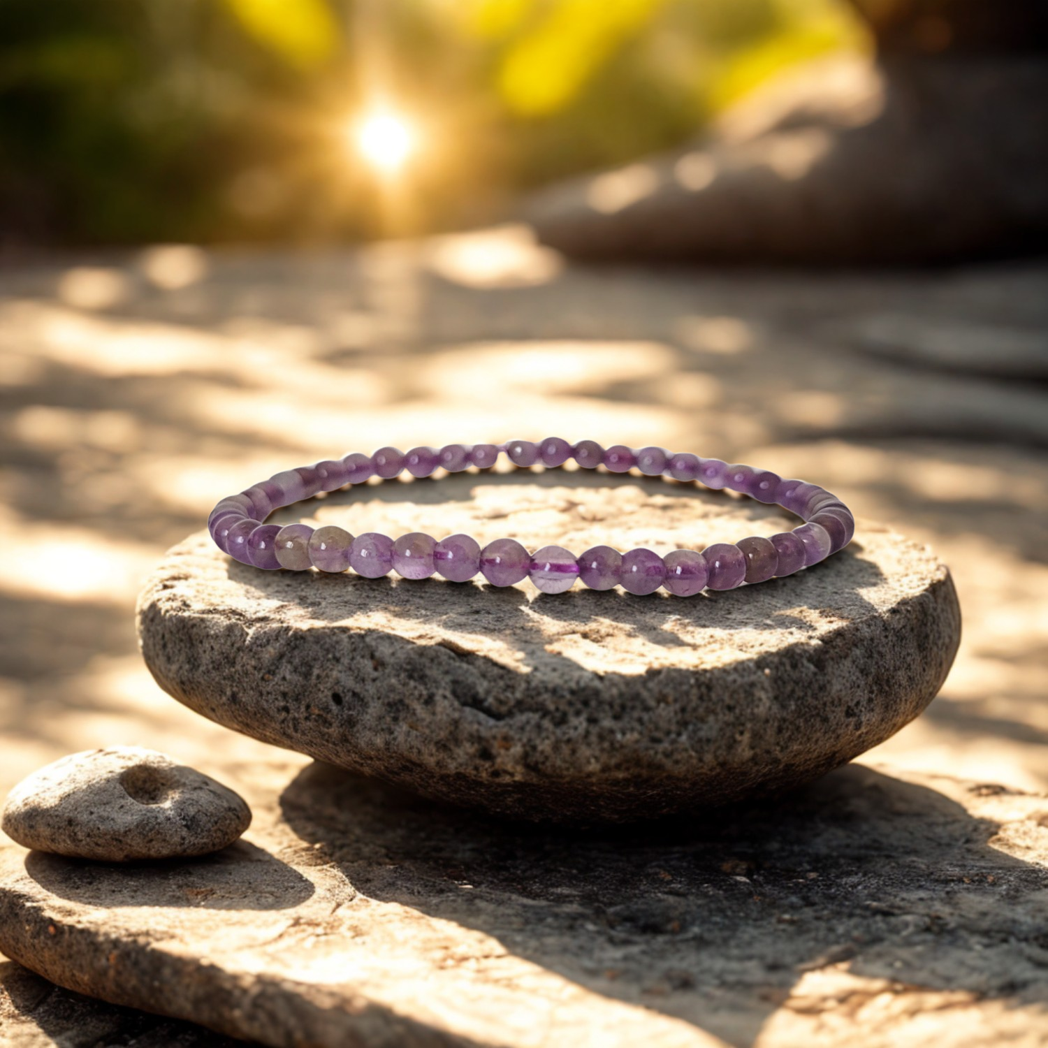 Bracelet Boules 04 mm en Améthyste
