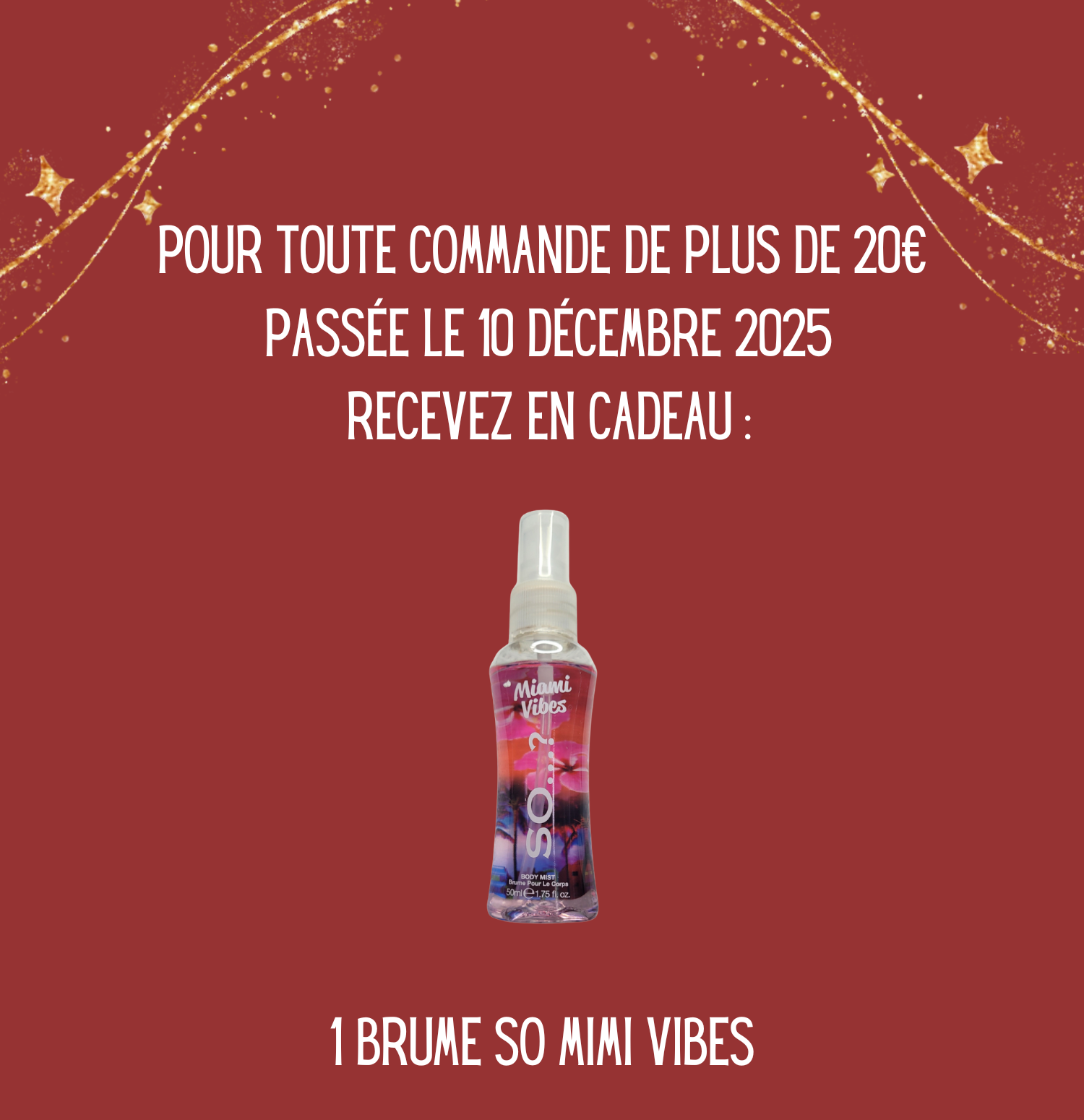 🎁 Cadeau de la Case 10 – Brume Parfumée So Miami Vibes (50 ml)