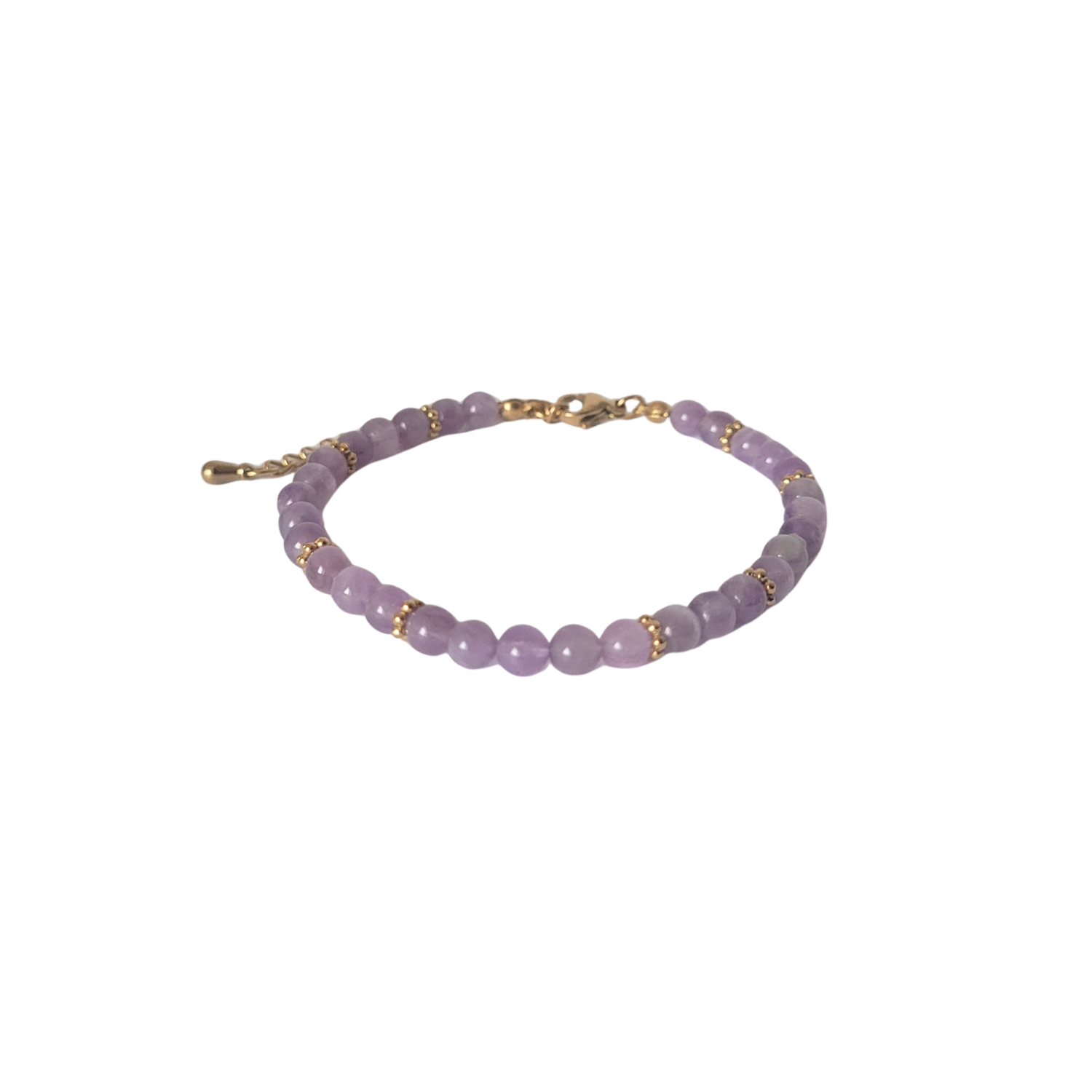 Bracelet Halo Doré en Améthyste – Élégance & Énergie