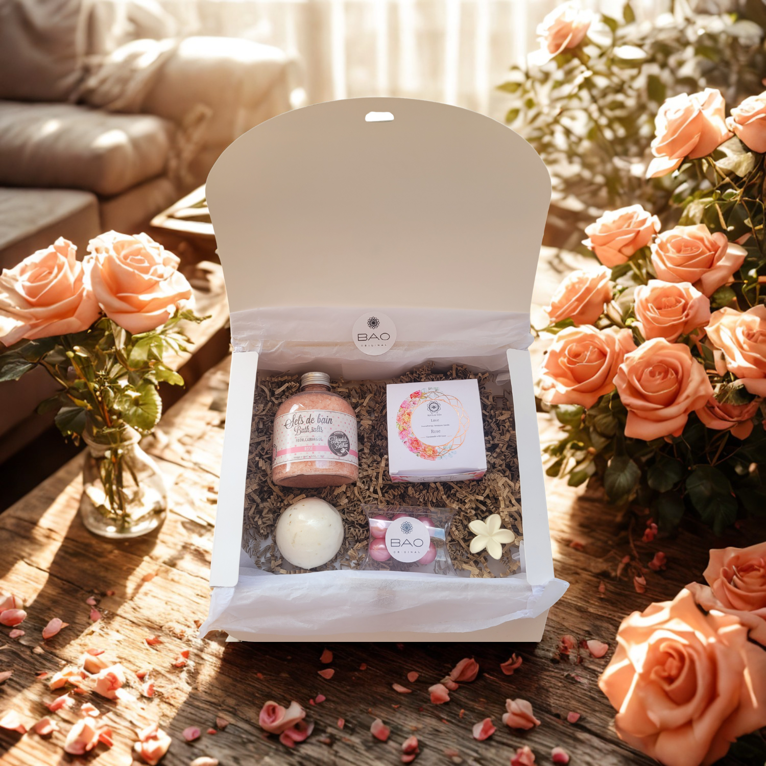 Coffret Cadeau à la Rose