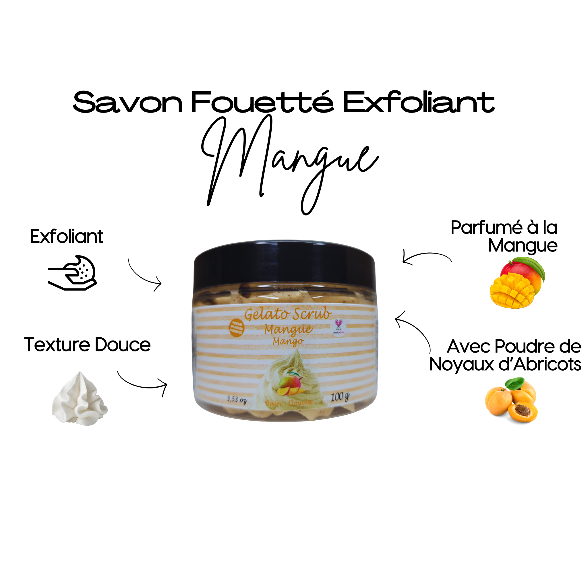 Savon Fouetté Exfoliant - Mangue