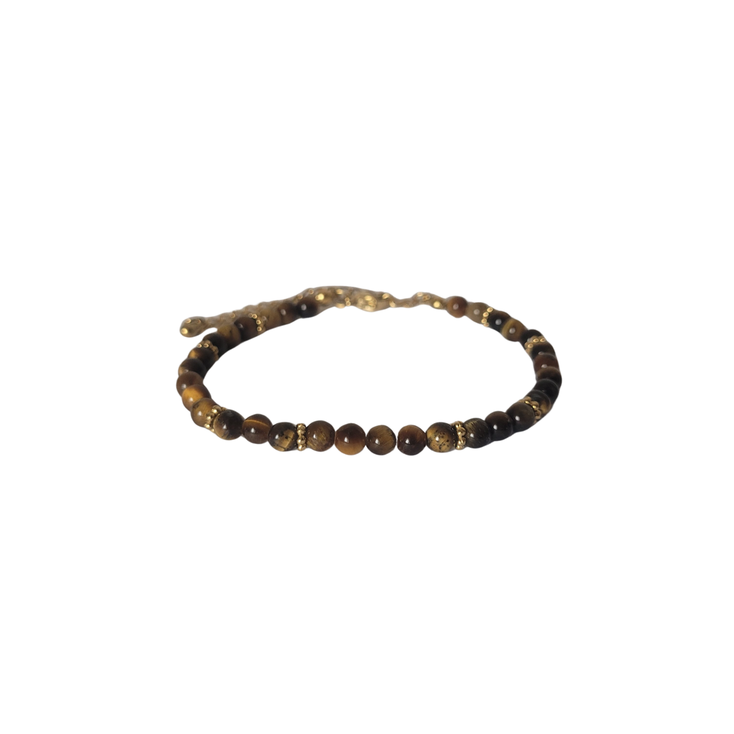 Bracelet Halo Doré – Œil de Tigre