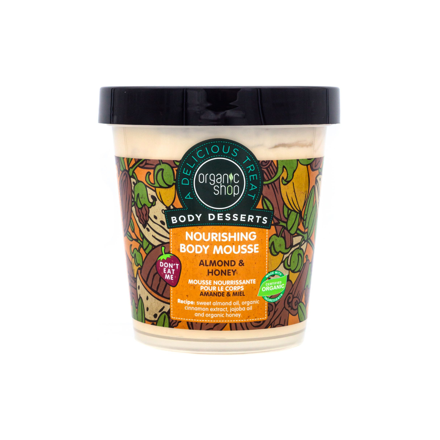 Mousse corporal nutritiva de almendras y miel – Organic Shop