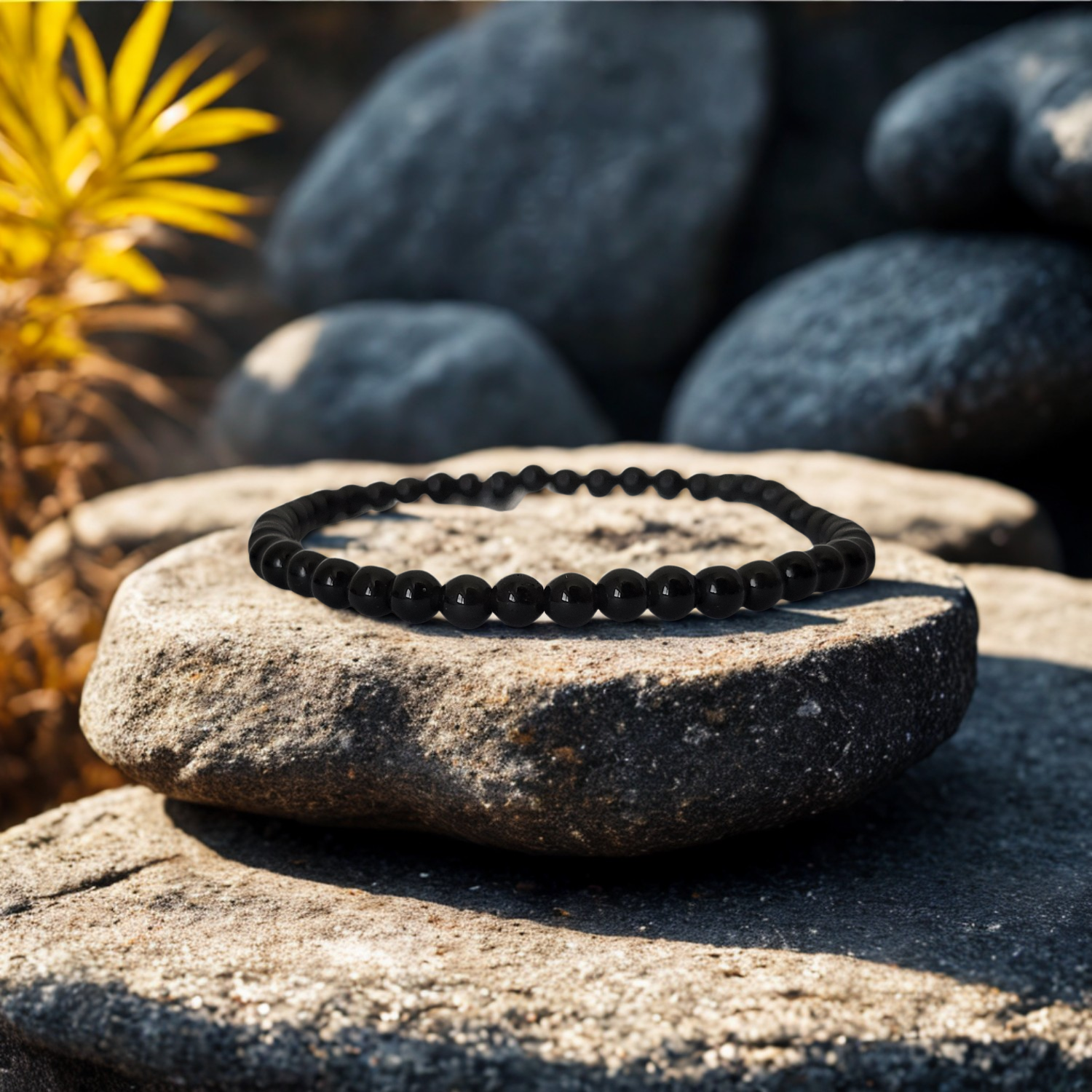 Bracelet Boule 04mm Obsidienne Œil Céleste