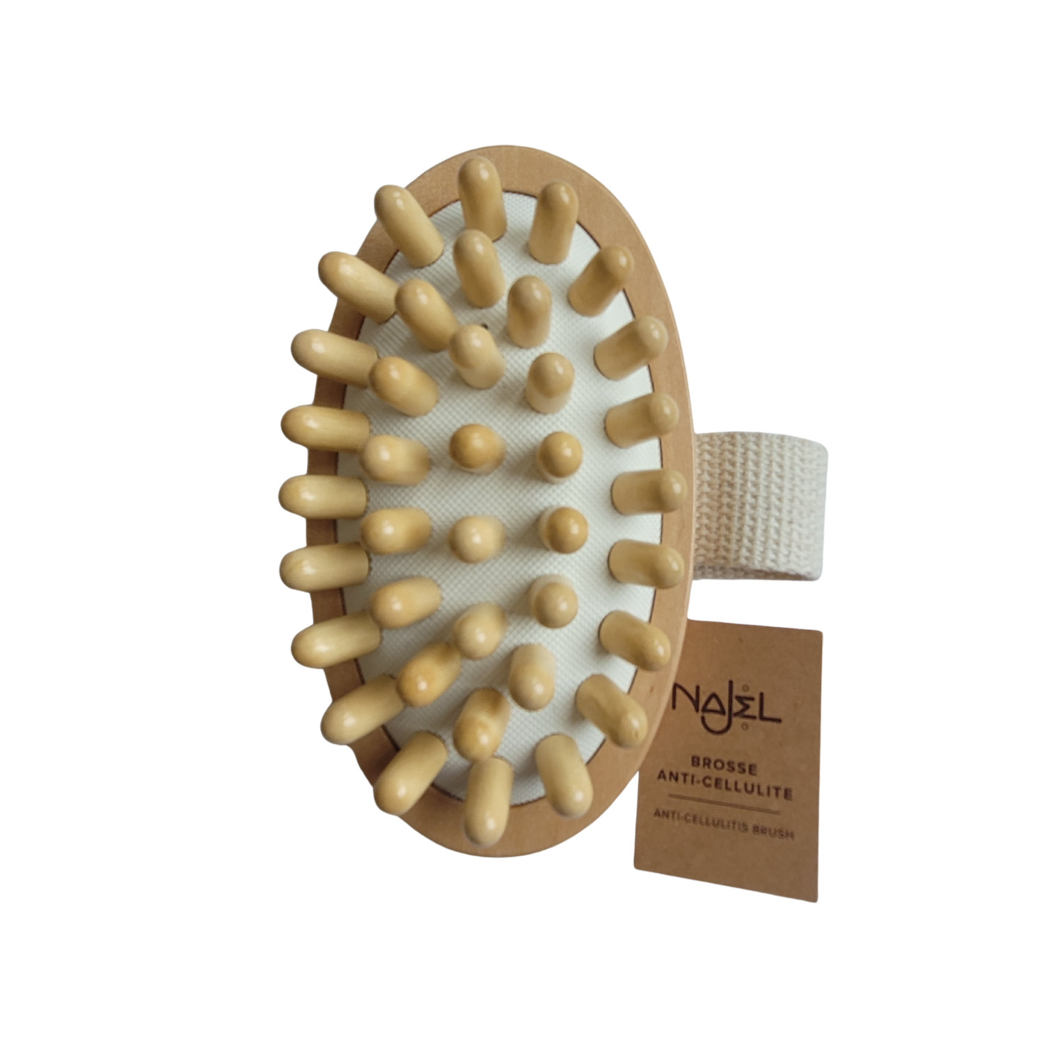 Cepillo de masaje anticelulítico de madera