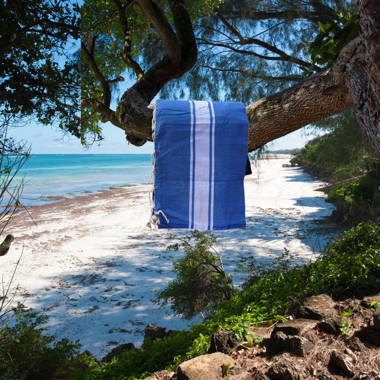 Fouta Bleue Classique 1x2 m