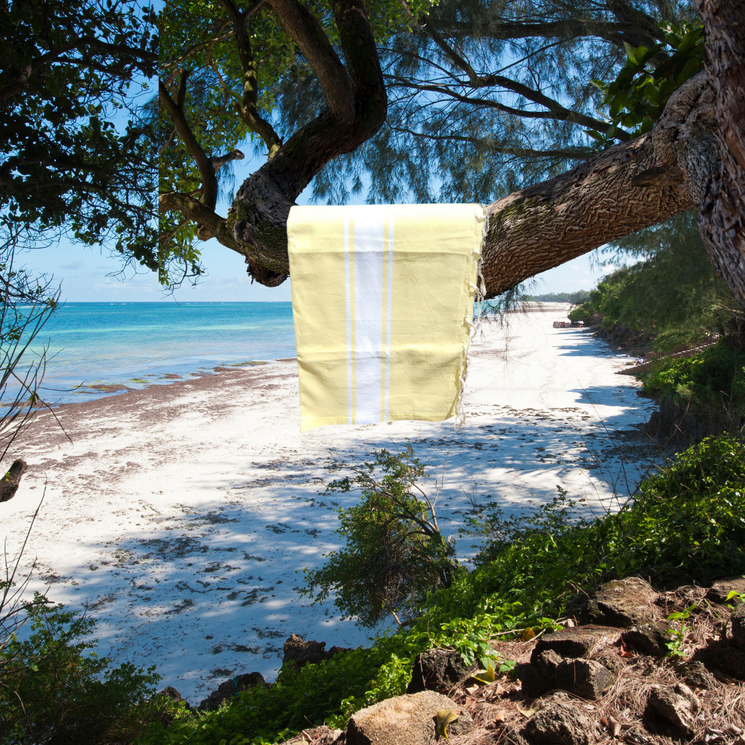 Fouta Jaune Canari Classique 1x2 m