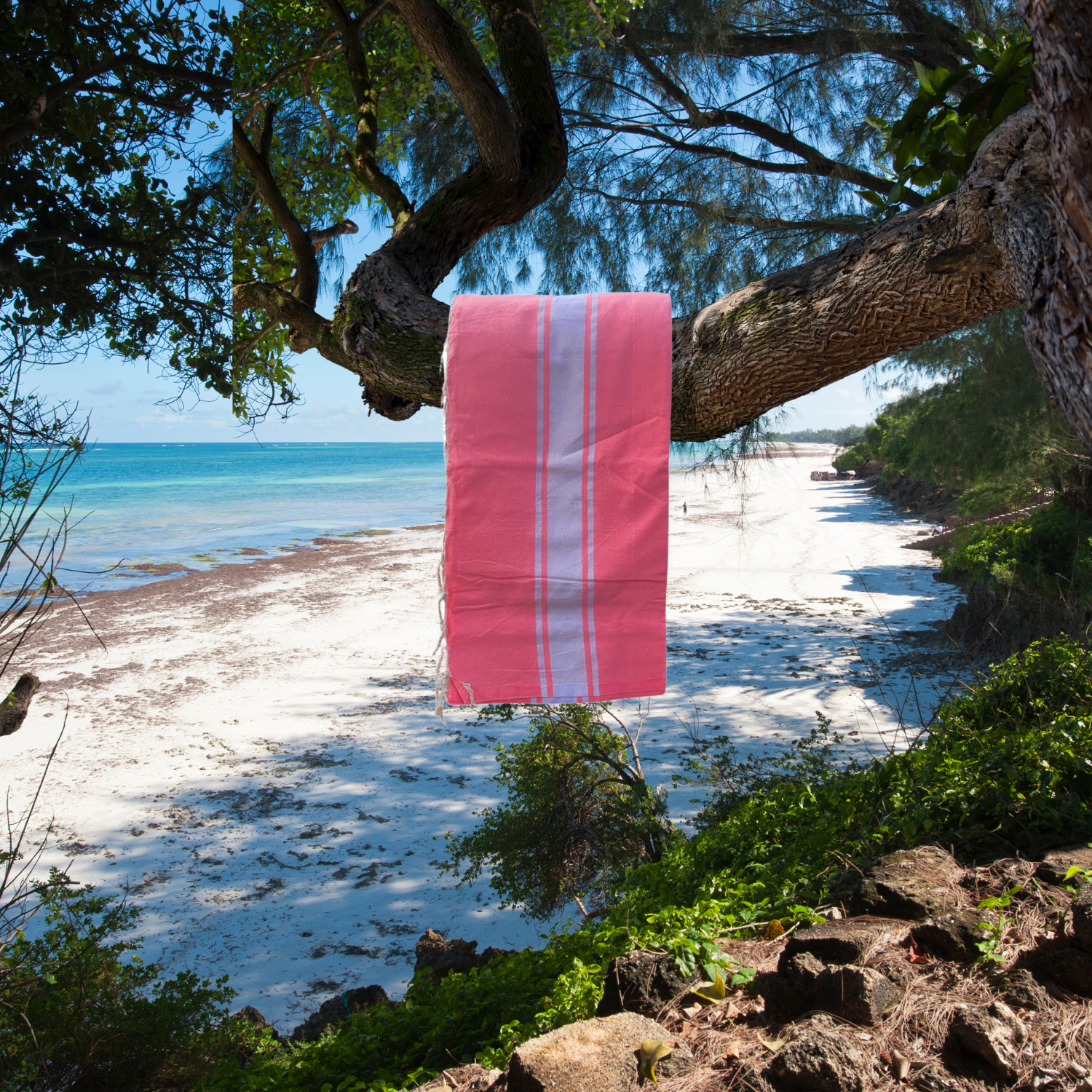 Fouta Rose Fluo Classique 1x2 m