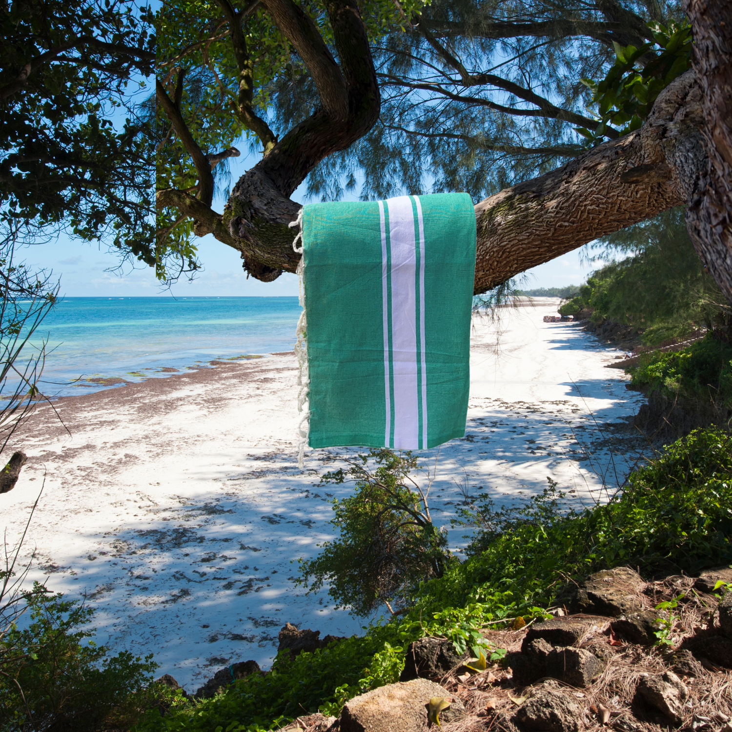 Fouta Verte Classique 1x2 m