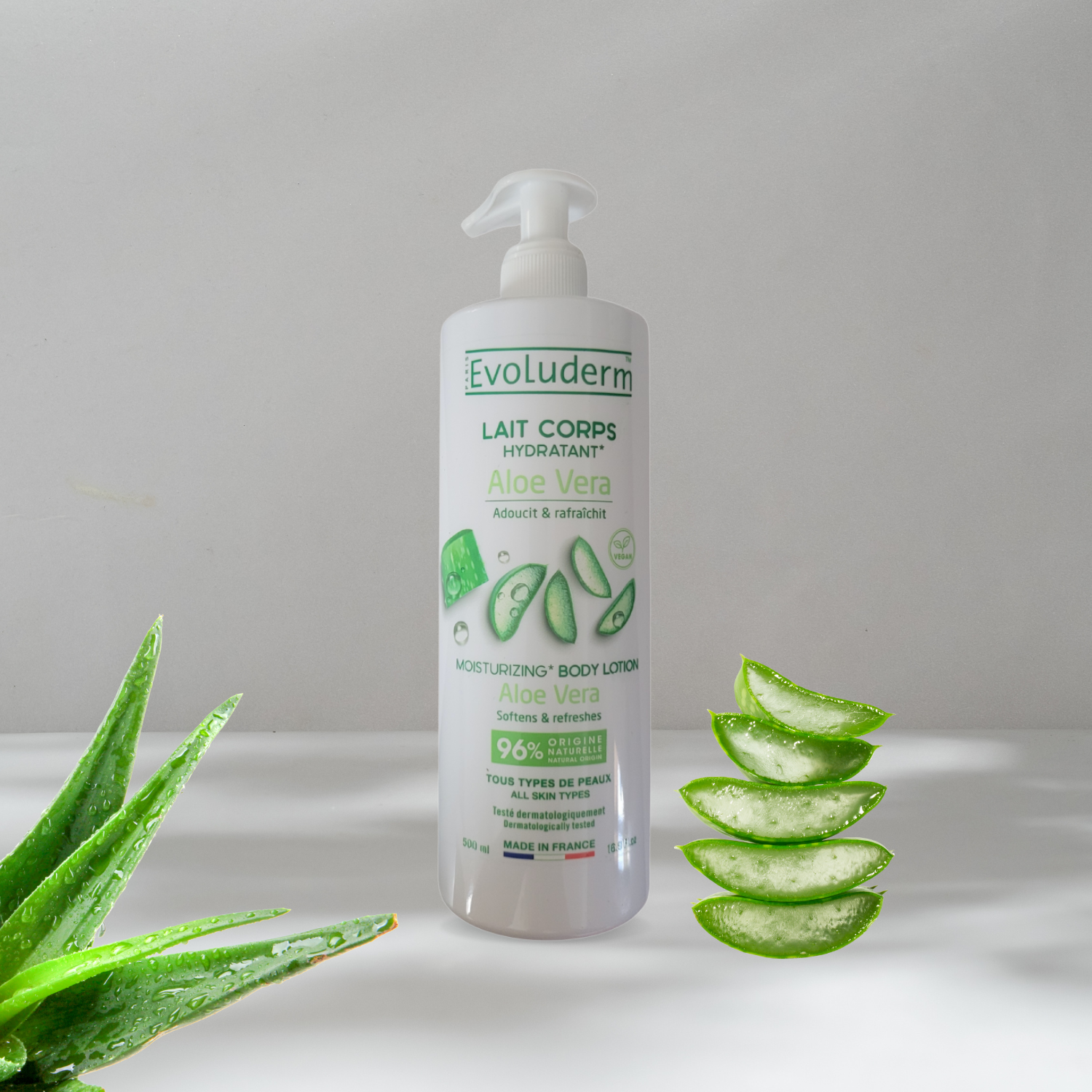 Lait Corps Hydratant Aloe Vera Evoluderm - 500ml