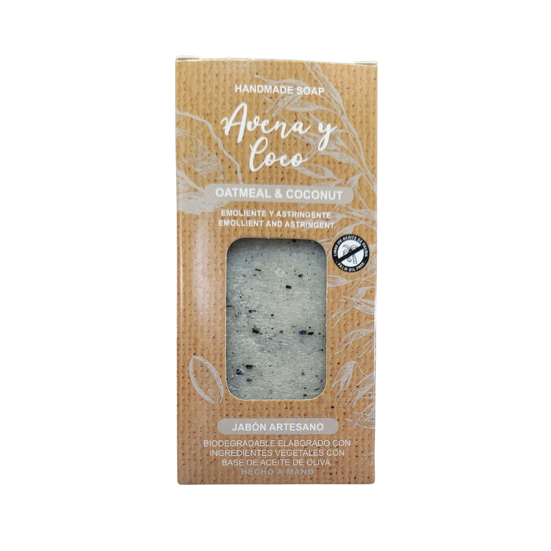 Jabón de Aceite de Oliva Artesanal : Avena y Coco