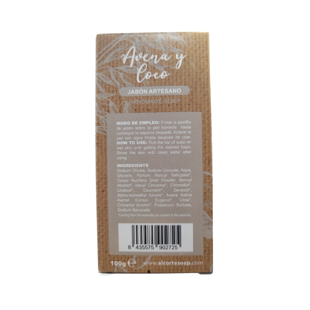 Jabón de Aceite de Oliva Artesanal : Avena y Coco