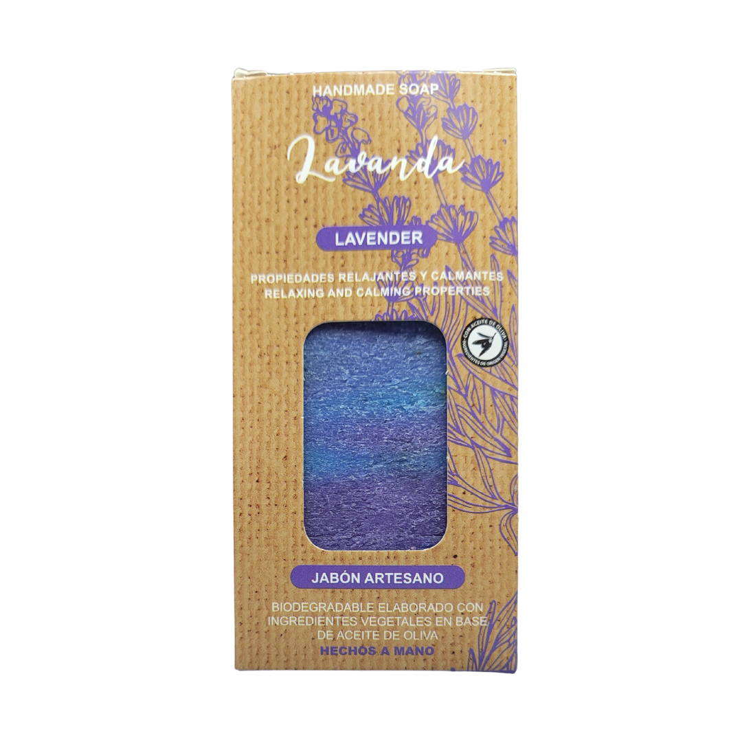 Jabón Artesanal con Aceite de Oliva y Lavanda