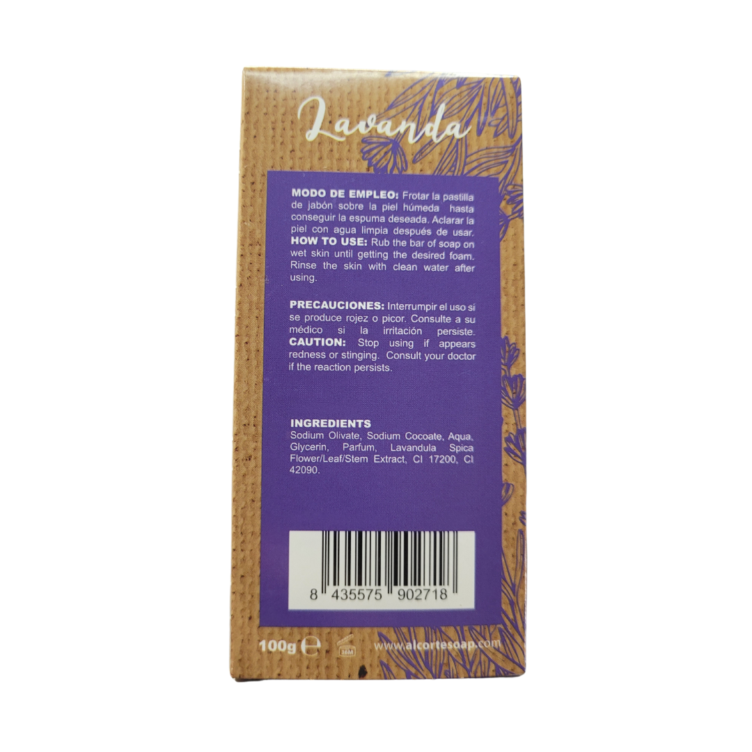 Jabón Artesanal con Aceite de Oliva y Lavanda