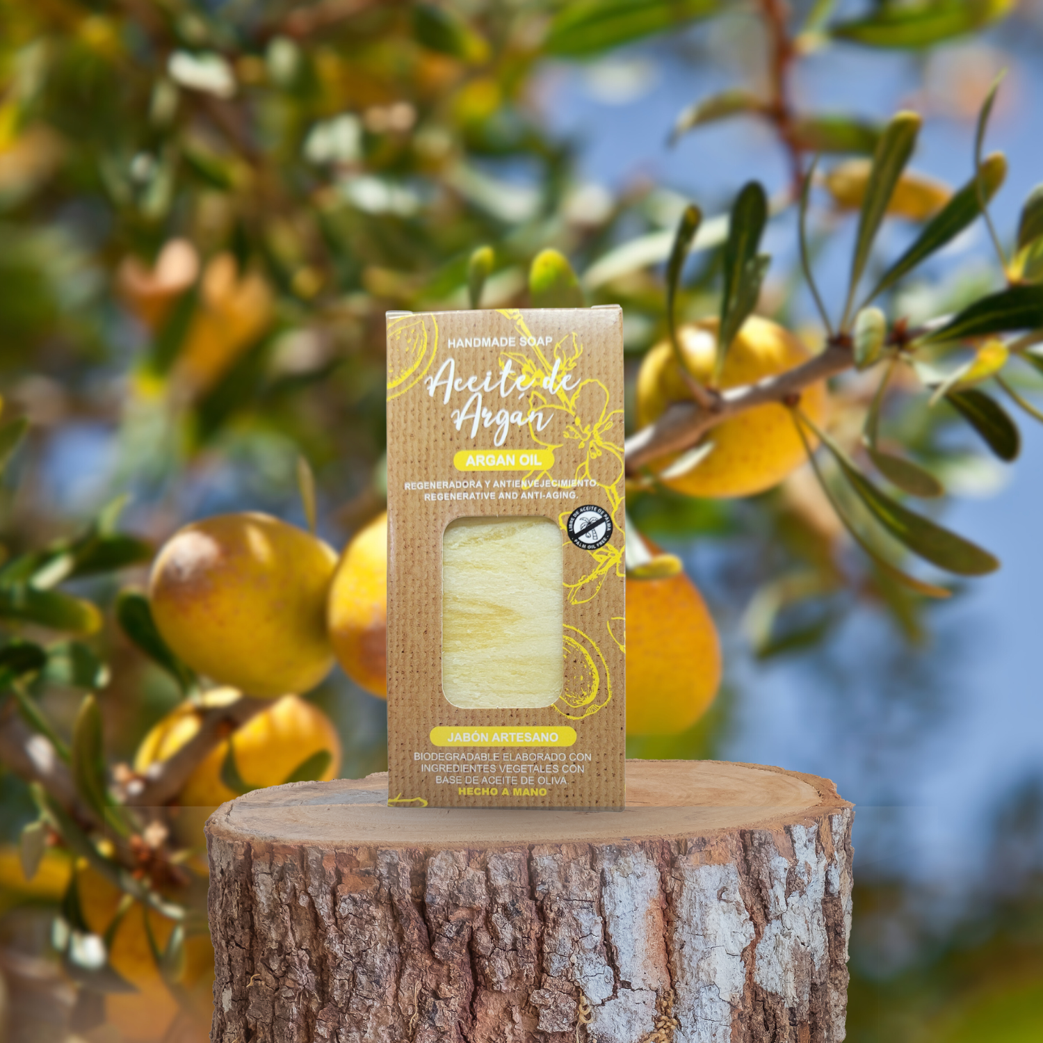 Jabón Artesanal con Aceite de Oliva y Aceite de Argán