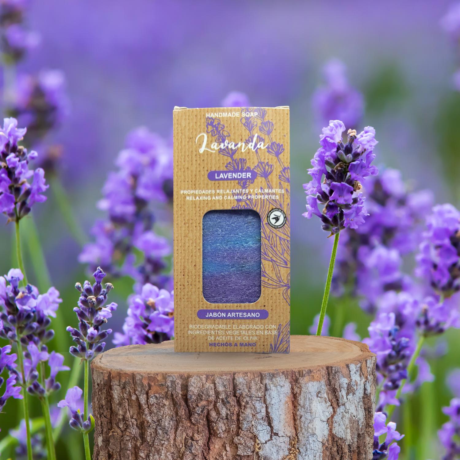 Jabón Artesanal con Aceite de Oliva y Lavanda