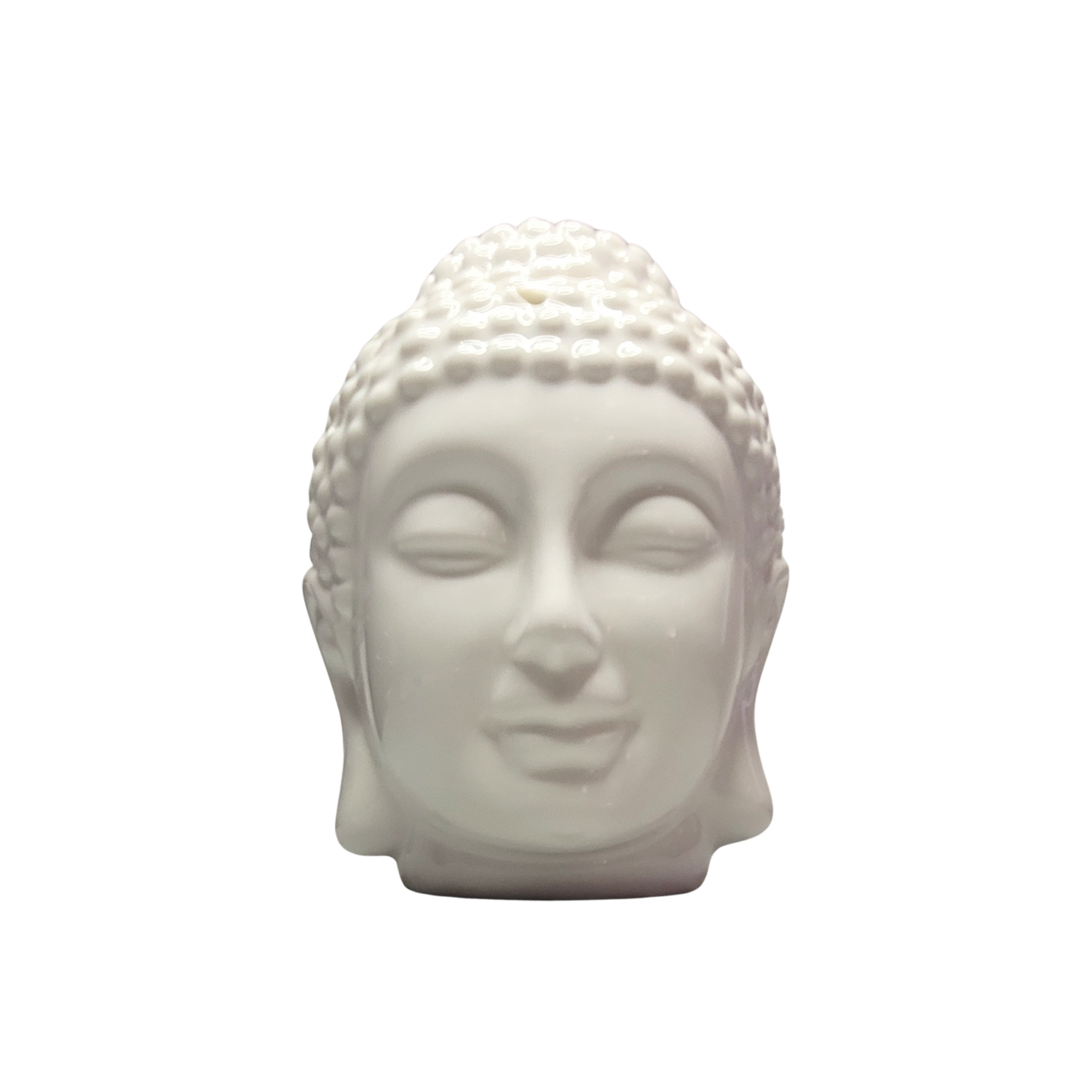 Quemador de Aceite o Cera – Cabeza de Buda Blanca Armonía