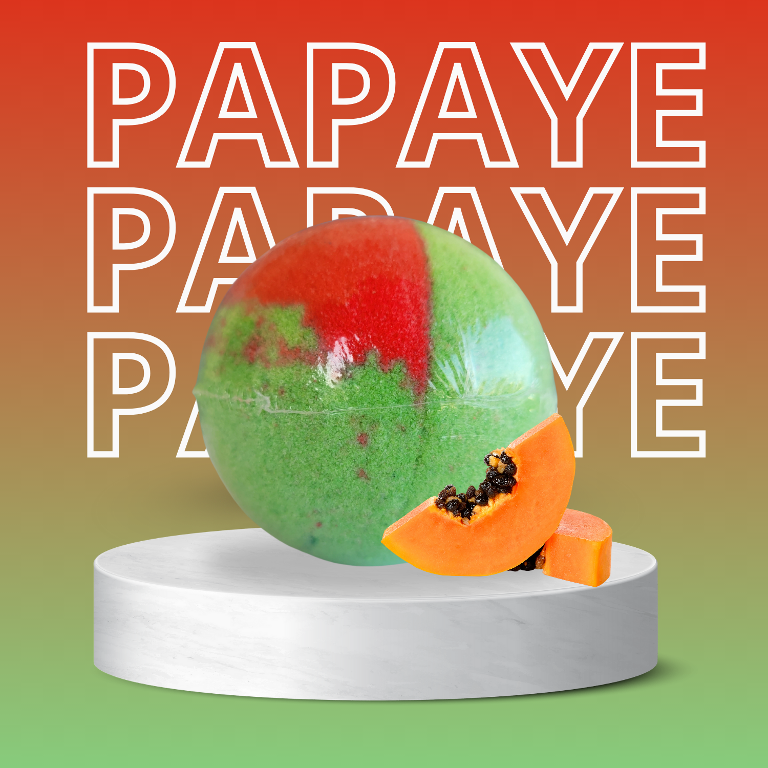 Bomba de Baño de Papaya - 125 gr