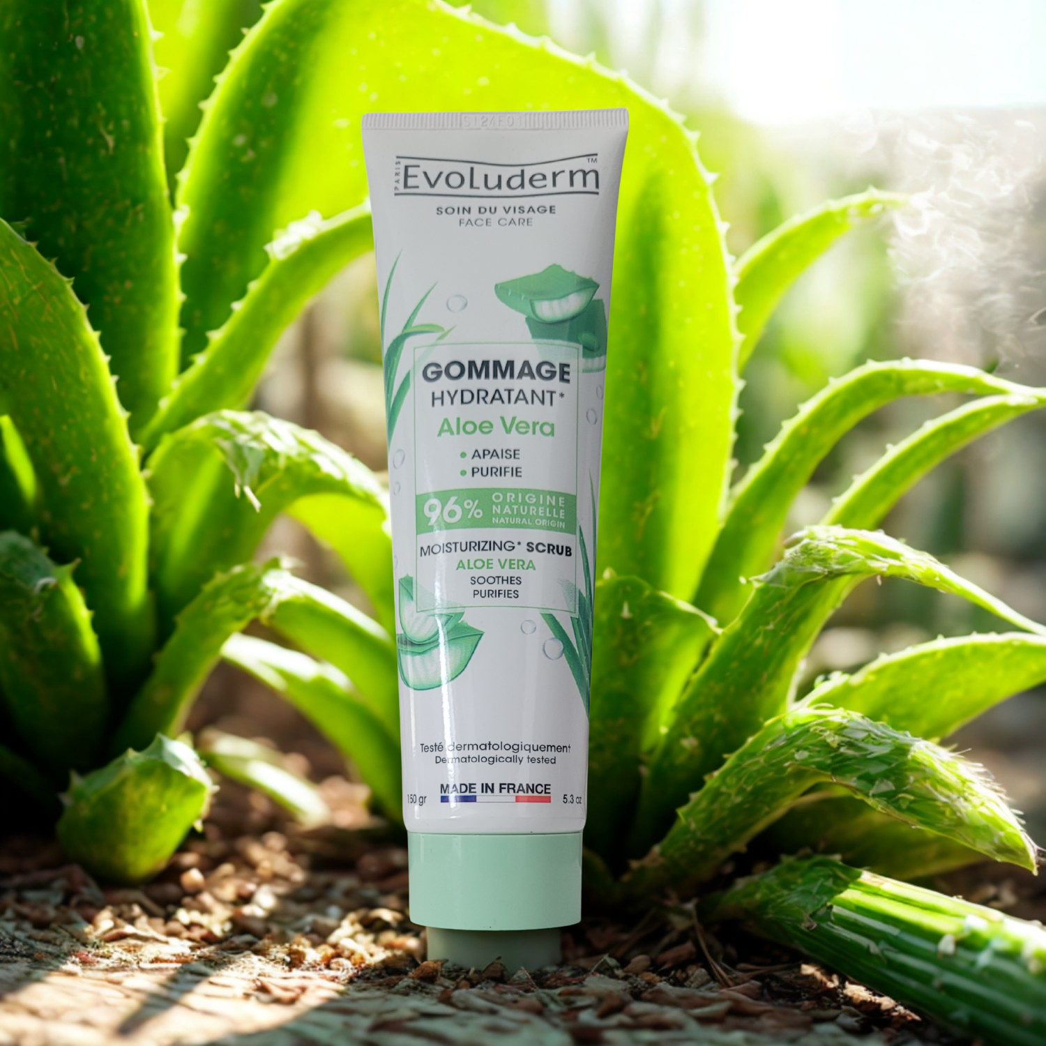 Exfoliante Hidratante de Aloe Vera – 96% de Origen Natural