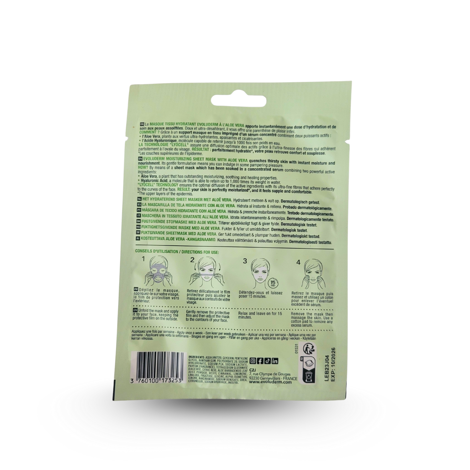 Mascarilla Hidratante con Aloe Vera 🌿